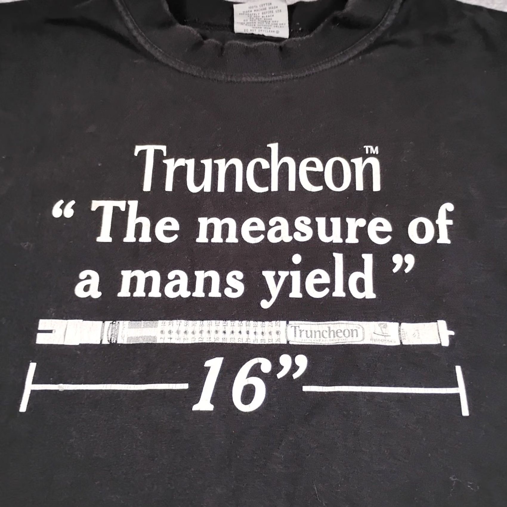 Vintage Mens Medium Black Short Sleeve Graphic Tee Aussie Beach Truncheon Nutrient Meter Outdoor Size US 31 - 2 Thumbnail
