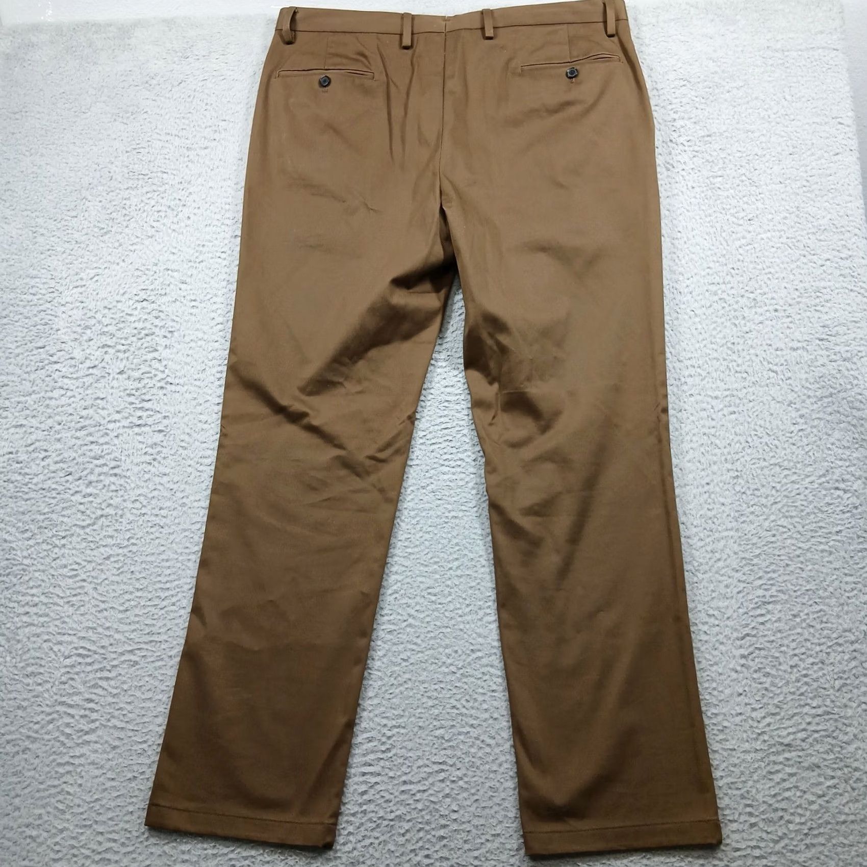 Jos. A. Bank Jos. A. Bank Reserve Chino Pants Flat Front Slacks Brown Dark Tan 38x32 Men's Size US 38 / EU 54 - 3 Thumbnail