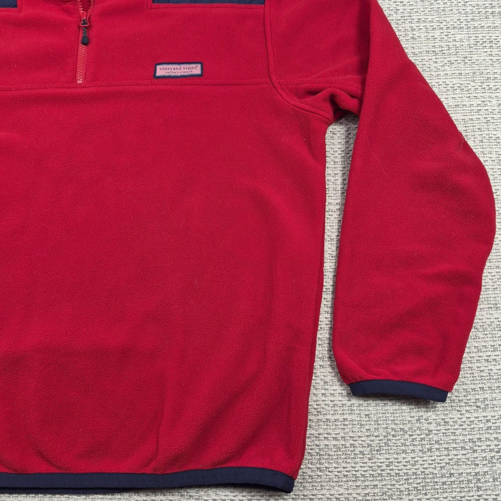 Vineyard Vines Vineyard Vines Jacket Mens Large Red Fleece 1/4 Zip Pullover Martha's Vineyard Jacket Coat Windbreaker Casual Fall Winter Size US L / EU 52-54 / 3 - 2 Thumbnail