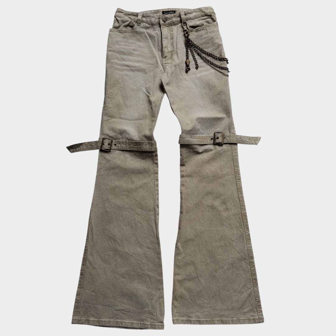 If Six Was Nine × Japanese Brand Livre Claire whisker effect flared jean Size US 28 / EU 44 - 1 Thumbnail