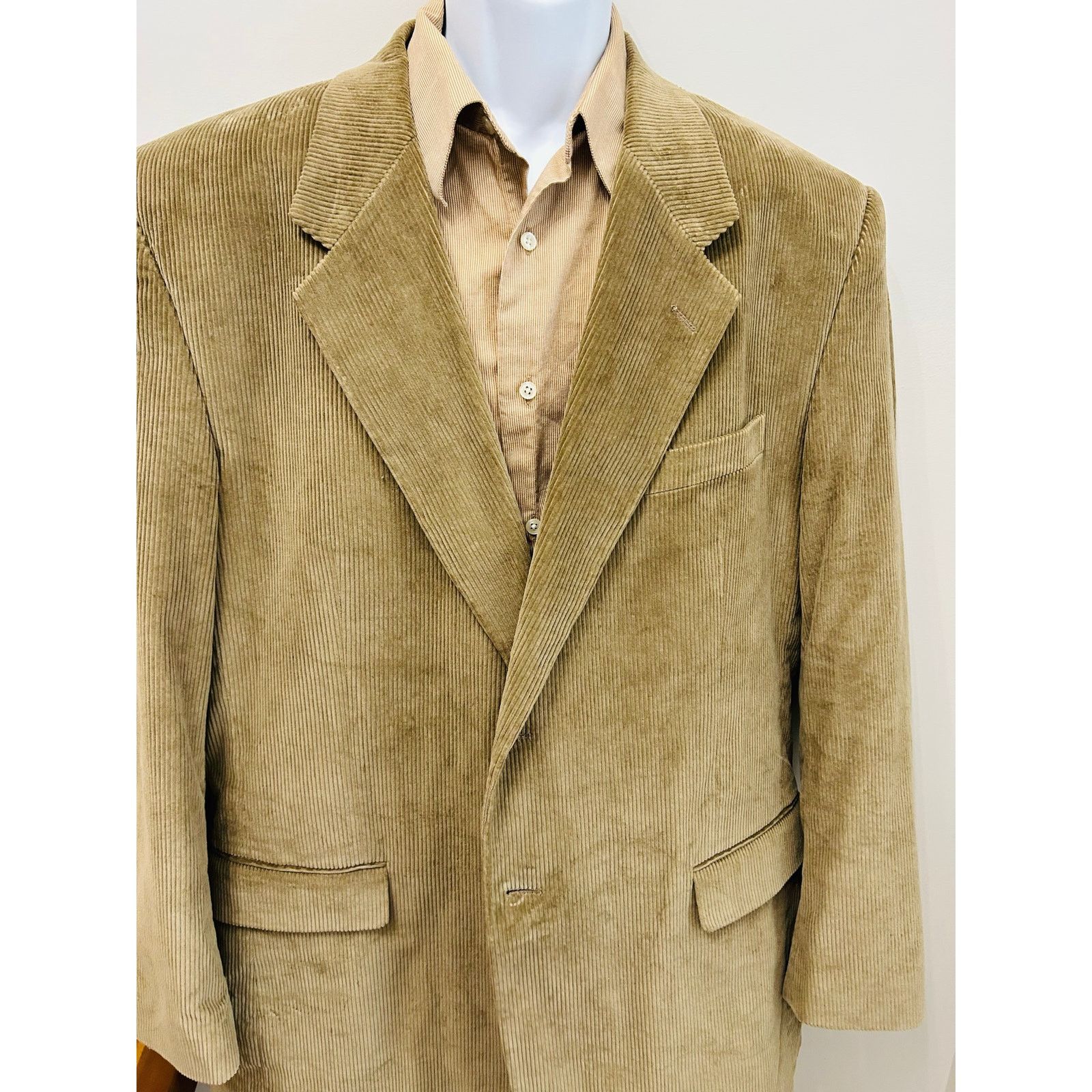 Other Monsieur Adolfo Brown Corduroy Blazer 46L Two Button Size US L / EU 52-54 / 3 - 7 Thumbnail