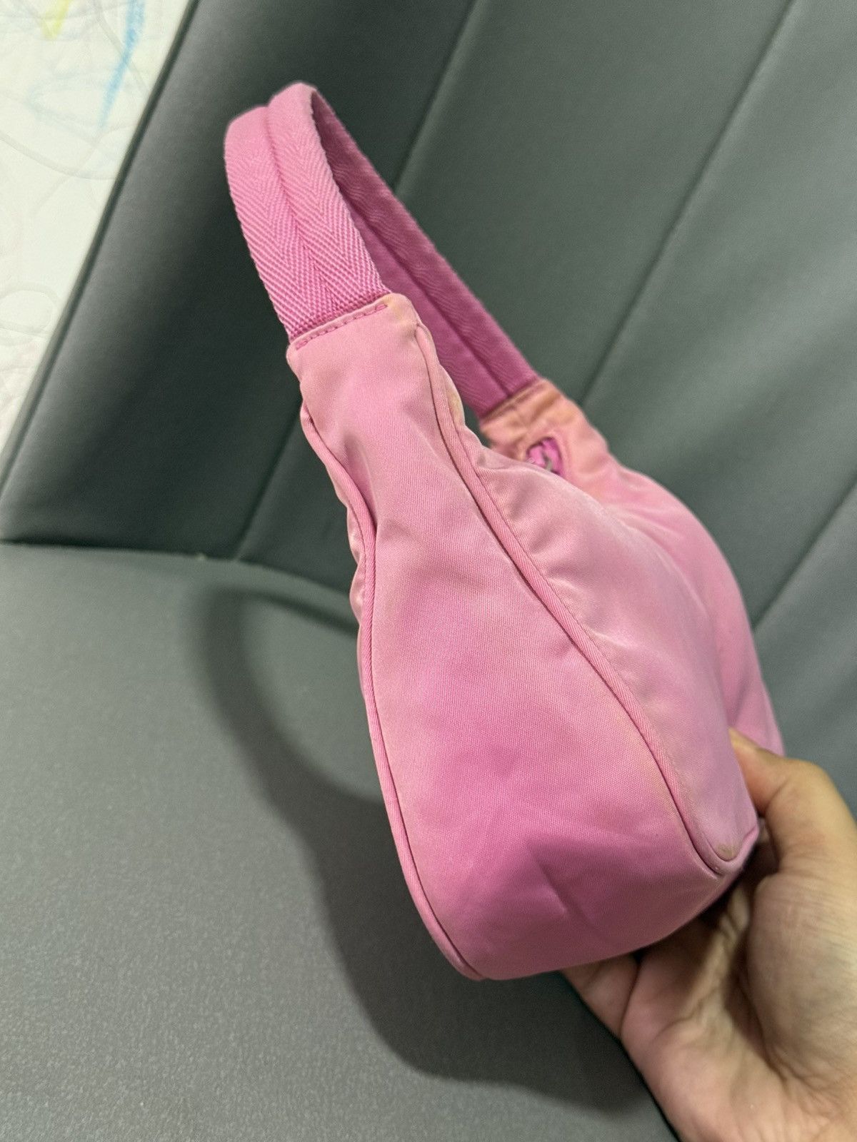 Prada Vintage Prada Small Pink Shoulder Hobo Style Bag Size ONE SIZE - 5 Thumbnail