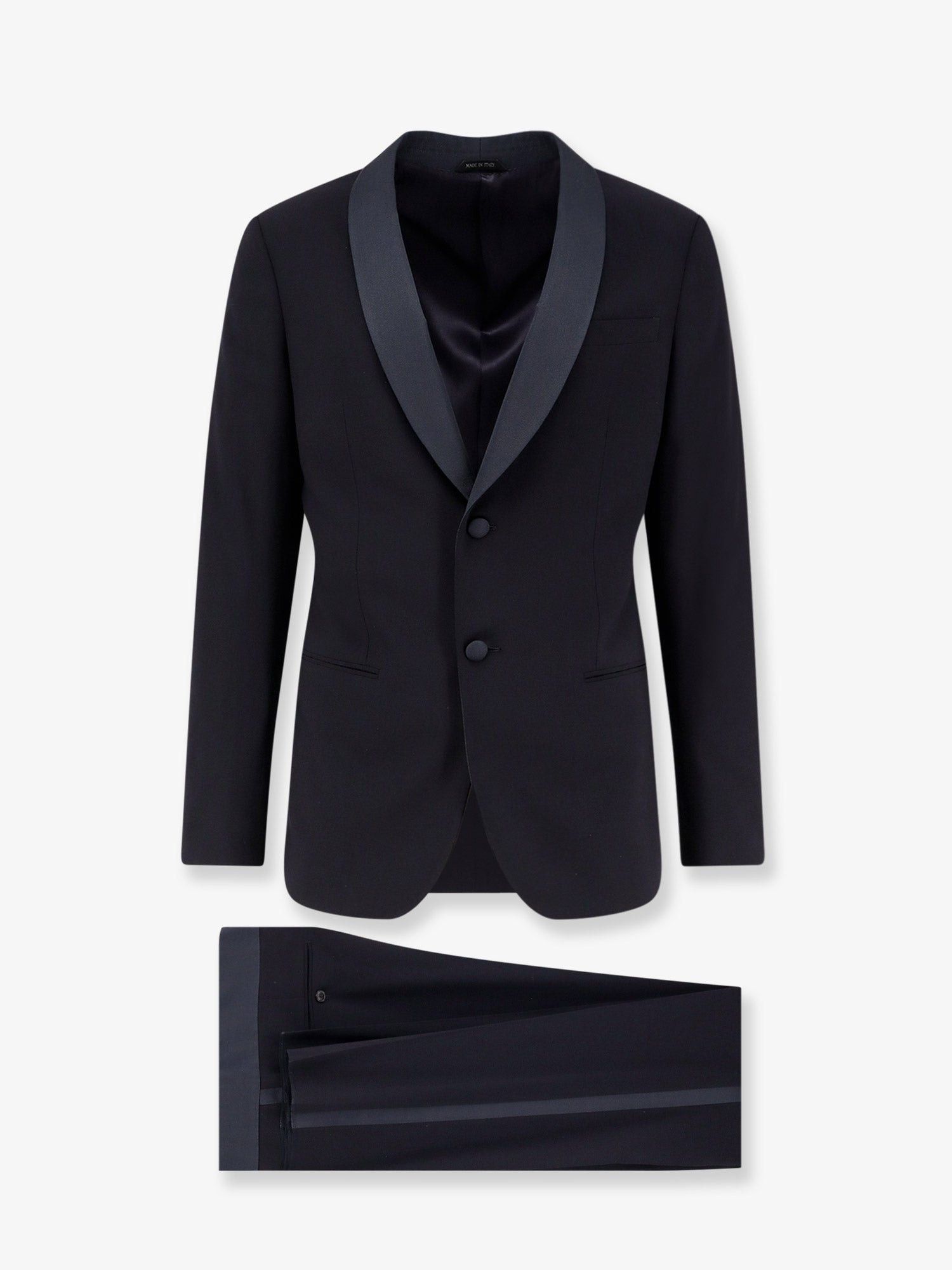 Giorgio Armani Virgin Wool Tuxedo Size US M / EU 48-50 / 2 - 1 Thumbnail