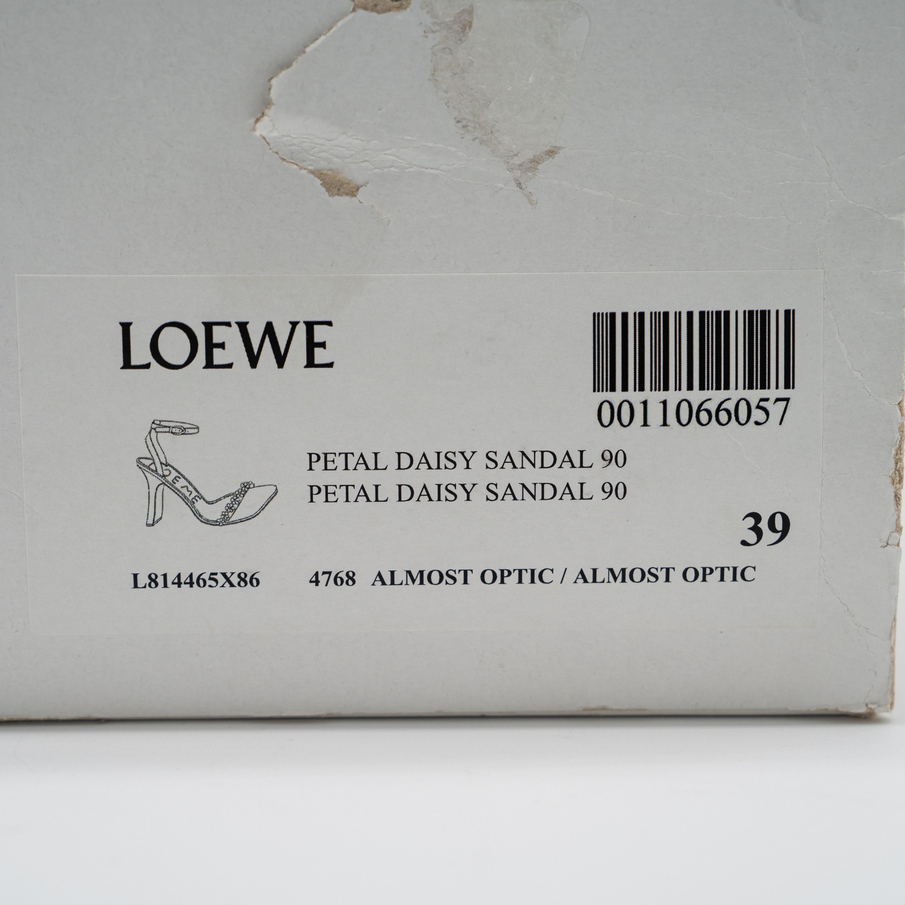 Loewe Loewe Petal Daisy Sandals 90mm White Leather Strap Size US 9 / IT 39 - 15 Thumbnail