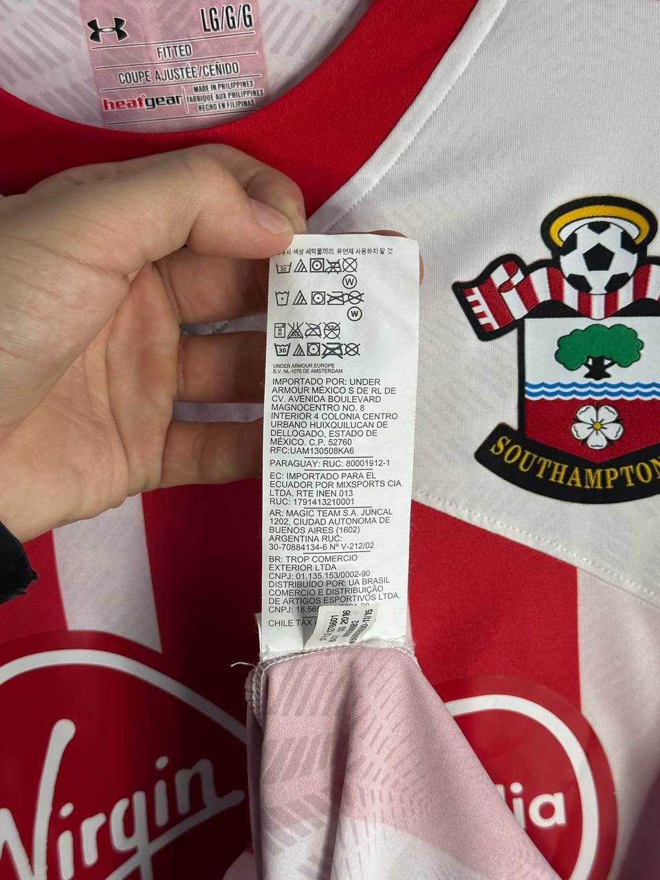 Under Armour Under Armour Southampton FC Home Soccer Jersey 2016/17 🇬🇧 Size US L / EU 52-54 / 3 - 6 Thumbnail