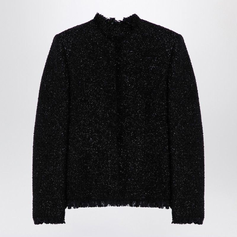 Givenchy Givenchy Black Tweed And Lurex Jacket Size M / US 6-8 / IT 42-44 - 1 Thumbnail