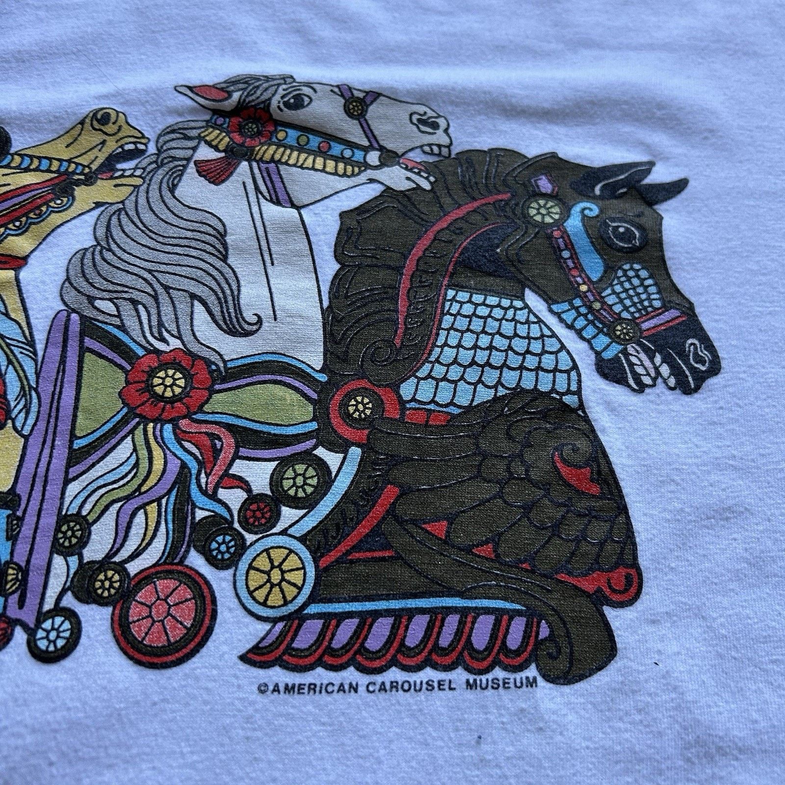 Hanes Vintage 90s American Carousel Museum T-Shirt XL Hanes Beefy Size US XL / EU 56 / 4 - 3 Thumbnail