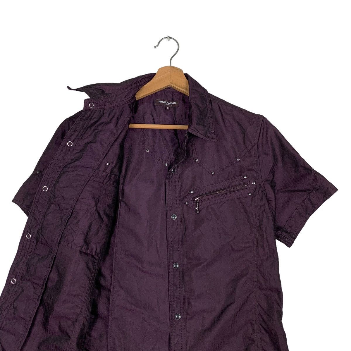 HIDEAWAYS HIDEAWAYS NICOLE Short Sleeve Snap Button Shirt #0891-C40 Size US S / EU 44-46 / 1 - 10 Thumbnail