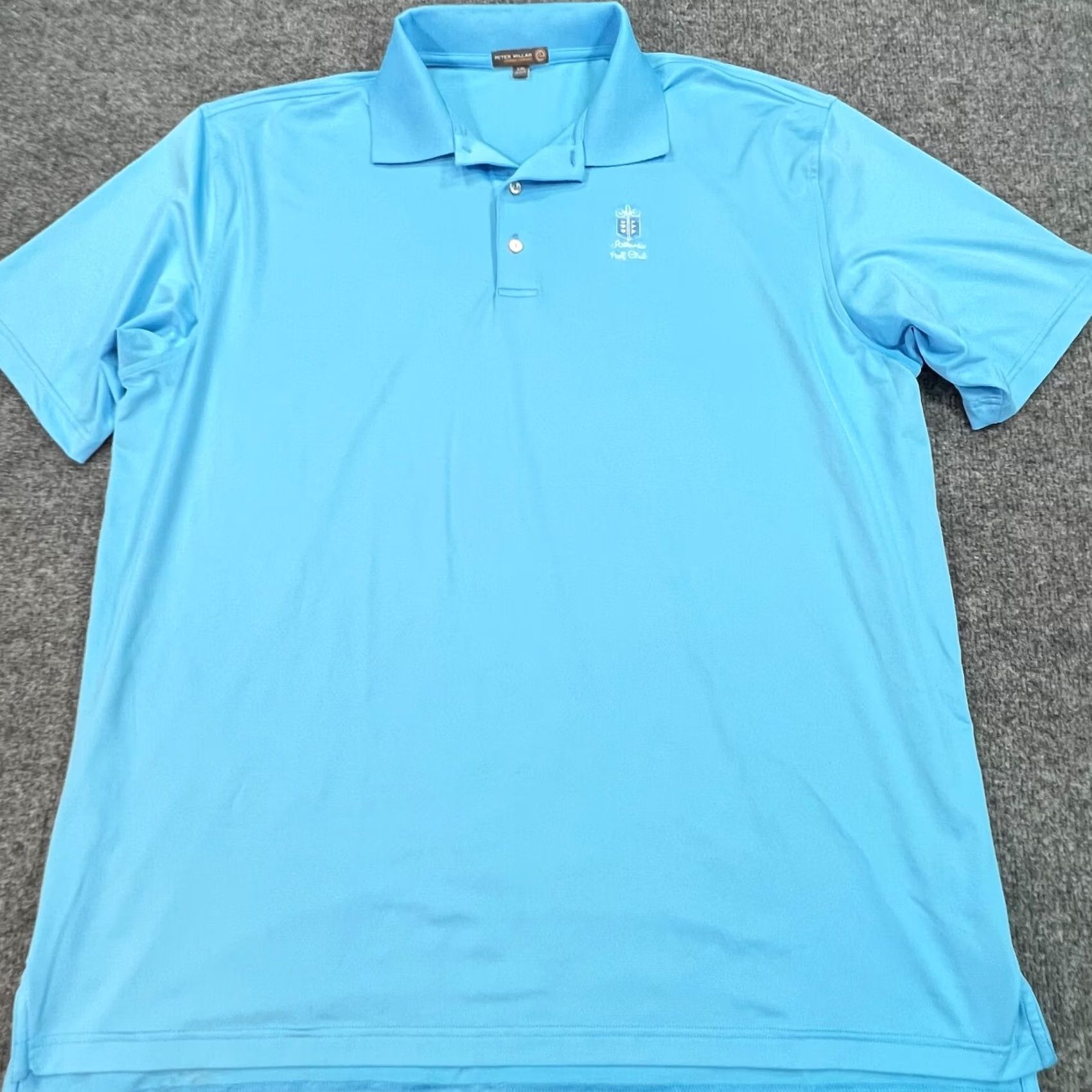 Peter Millar Peter Millar Summer Comfort Polo Shirt Mens XXL Blue Atlantis Golf Club Polo Size US XXL / EU 58 / 5 - 3 Thumbnail