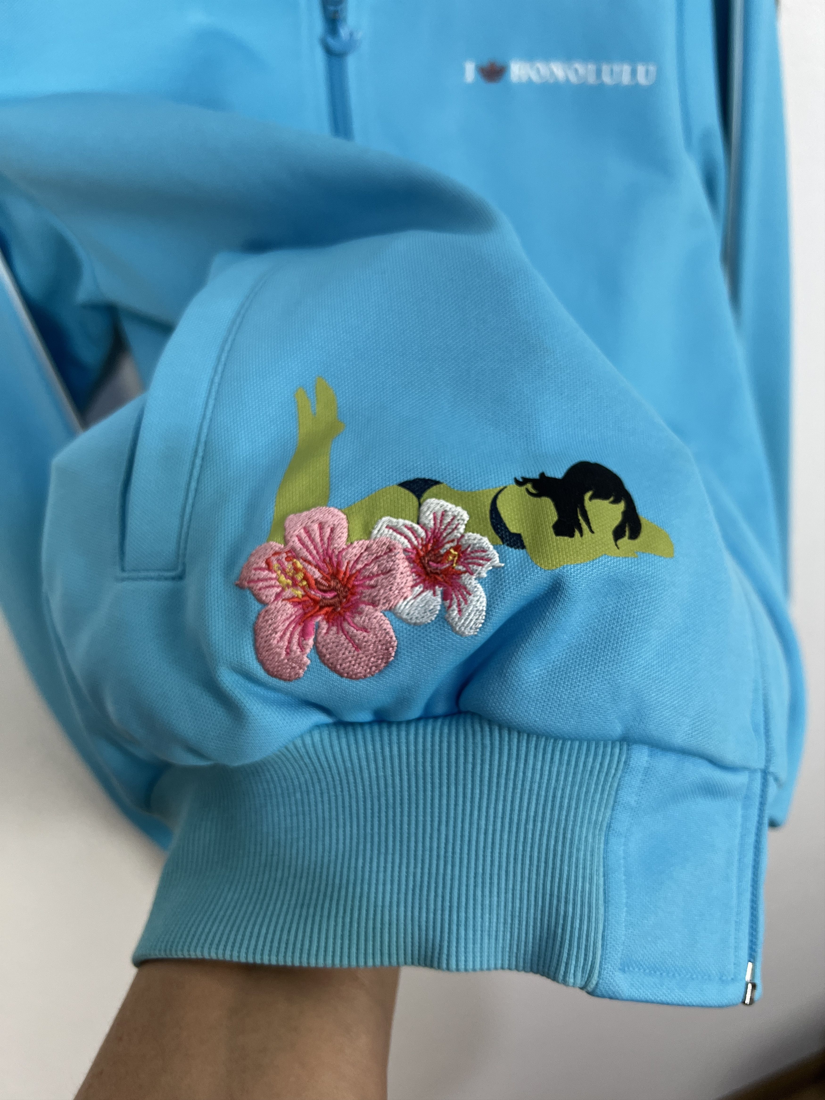 Adidas Vintage Adidas Originals I Love Honolulu Hawaii Jacket Blue Size US M / EU 48-50 / 2 - 4 Thumbnail