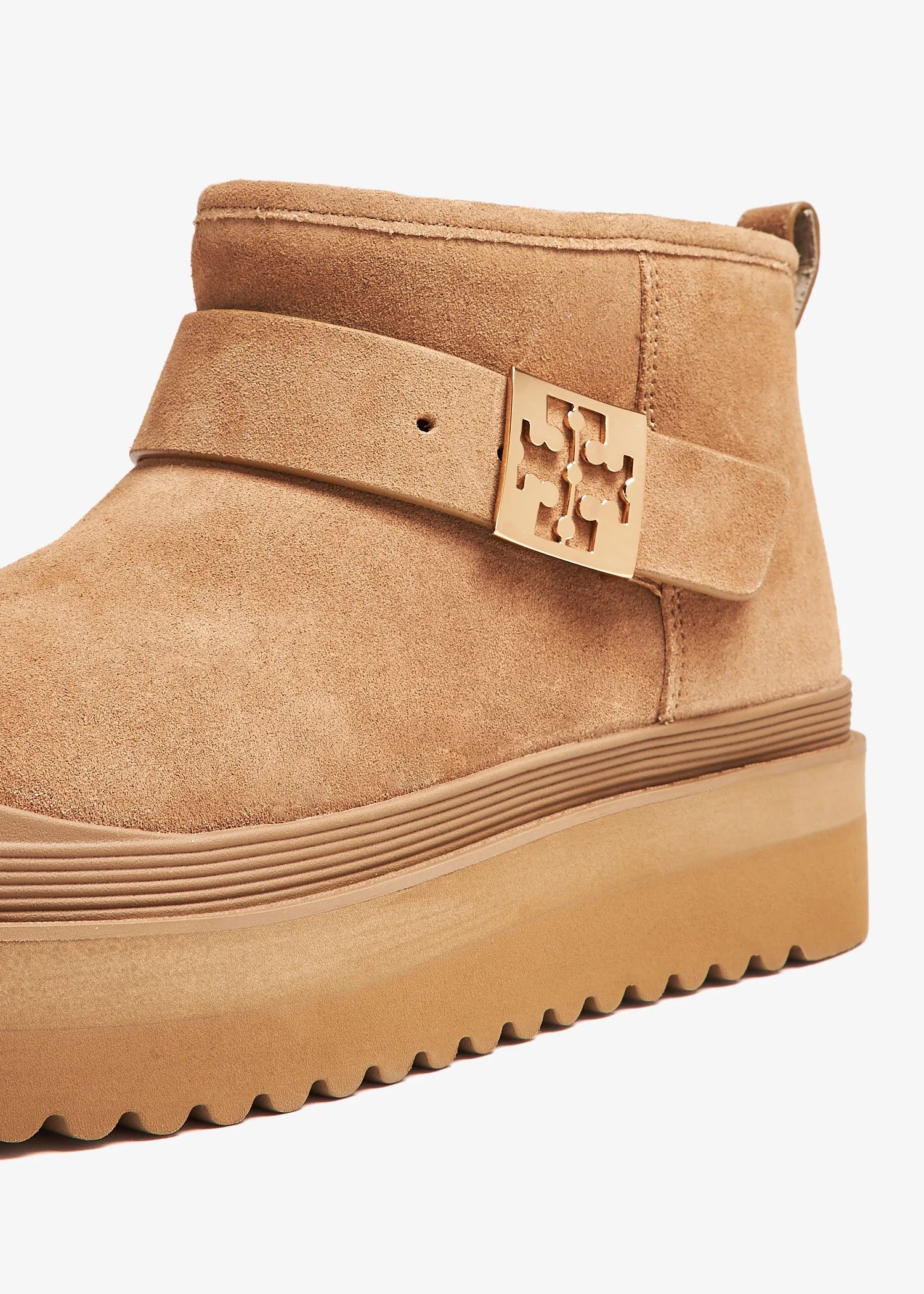 Tory Burch o1s22i1n1024 Leather Platform Ankle Boots in Brown Size US 11 / IT 41 - 3 Thumbnail