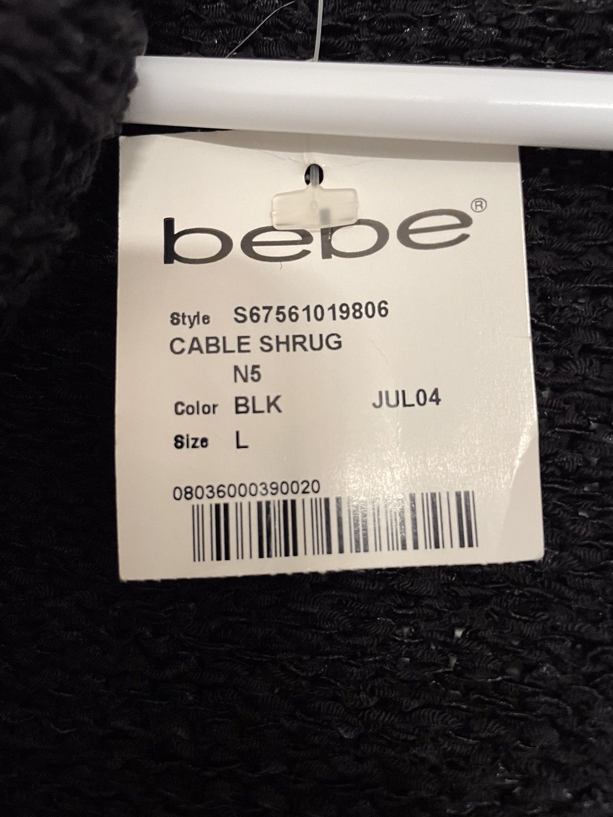 Bebe Bebe Black Long Sleeve Shrug Size L Size L / US 10 / IT 46 - 6 Thumbnail
