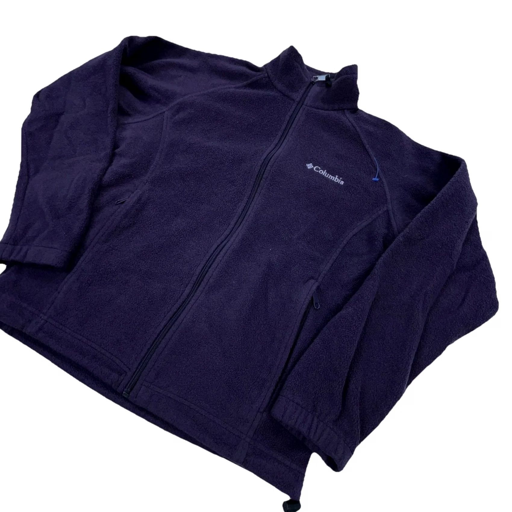 Layer 8 Columbia Fleece Jacket Women Small Purple Sweater Coat Layer Outdoors Hiking A7 Size S / US 4 / IT 40 - 2 Thumbnail