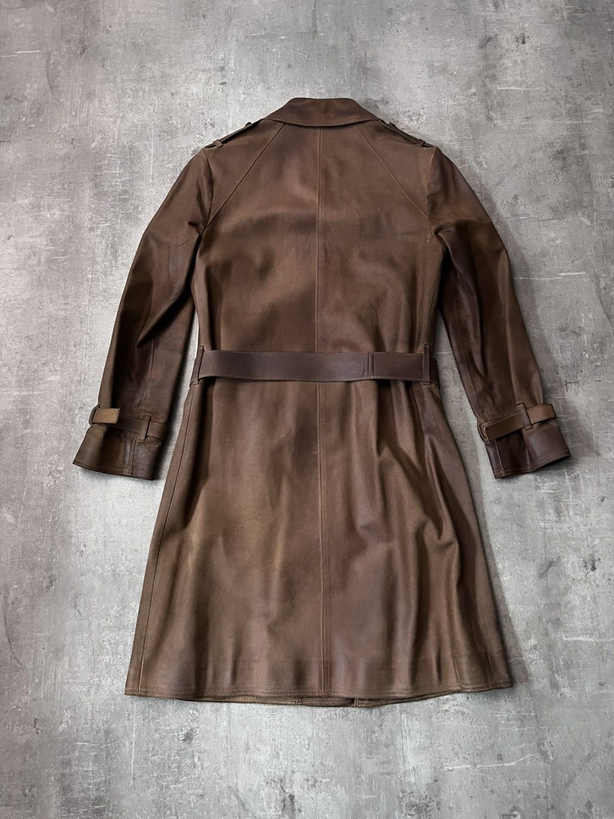 Miu Miu Miu Miu vintage sude leather brown trench coat rare Size L / US 10 / IT 46 - 11 Thumbnail