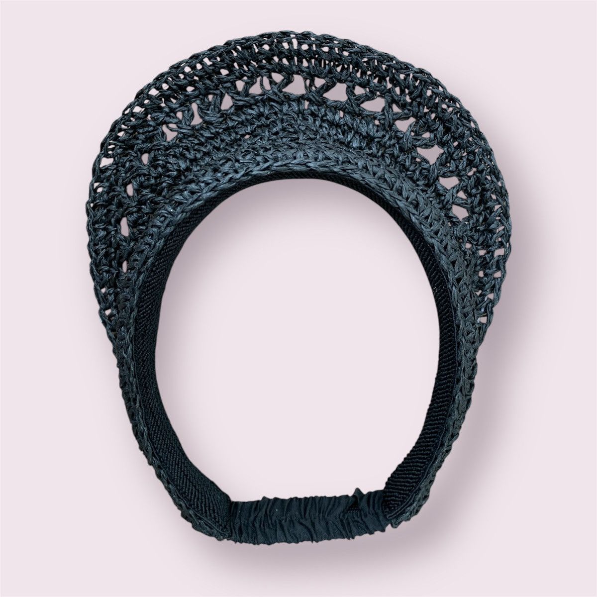 Vintage Black Woven Visor Size ONE SIZE - 1 Thumbnail