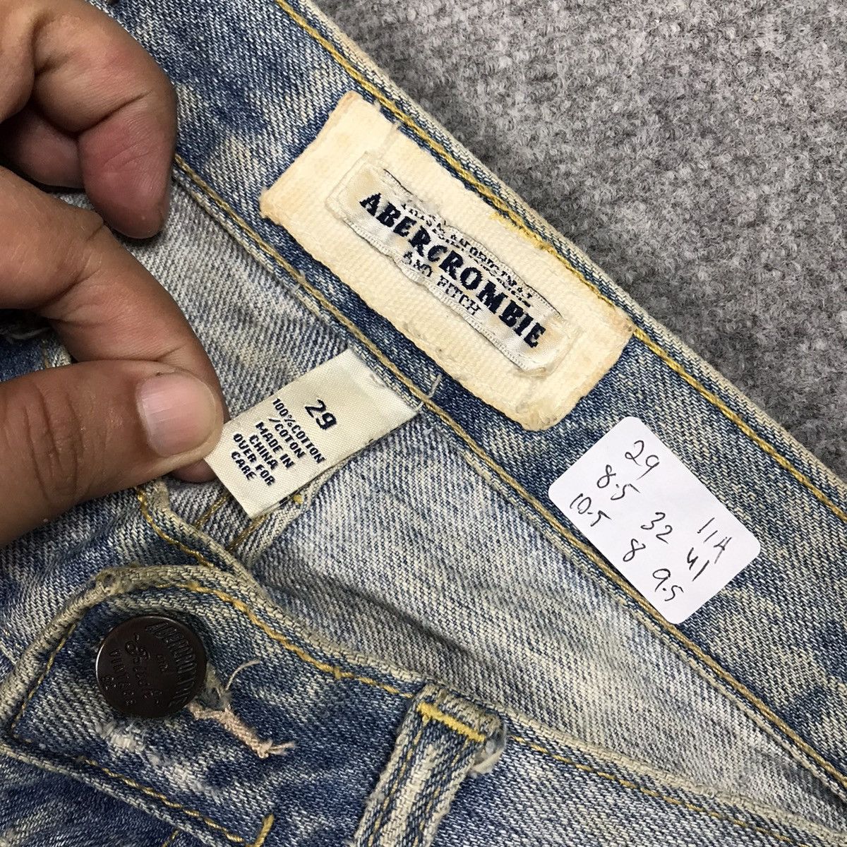 FLARE JAPAN STYLE ABERCROMBIE PATCHWORK DISTRESS JEANS PANTS