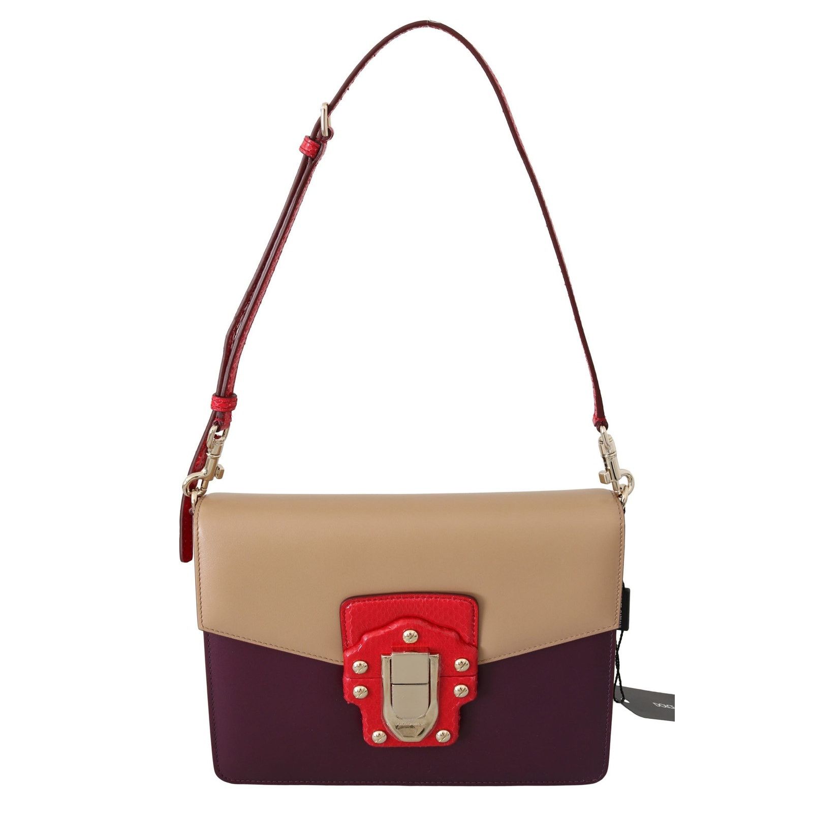 Dolce Gabbana Exquisite Lucia Leather Shoulder Bag in Red, Women's