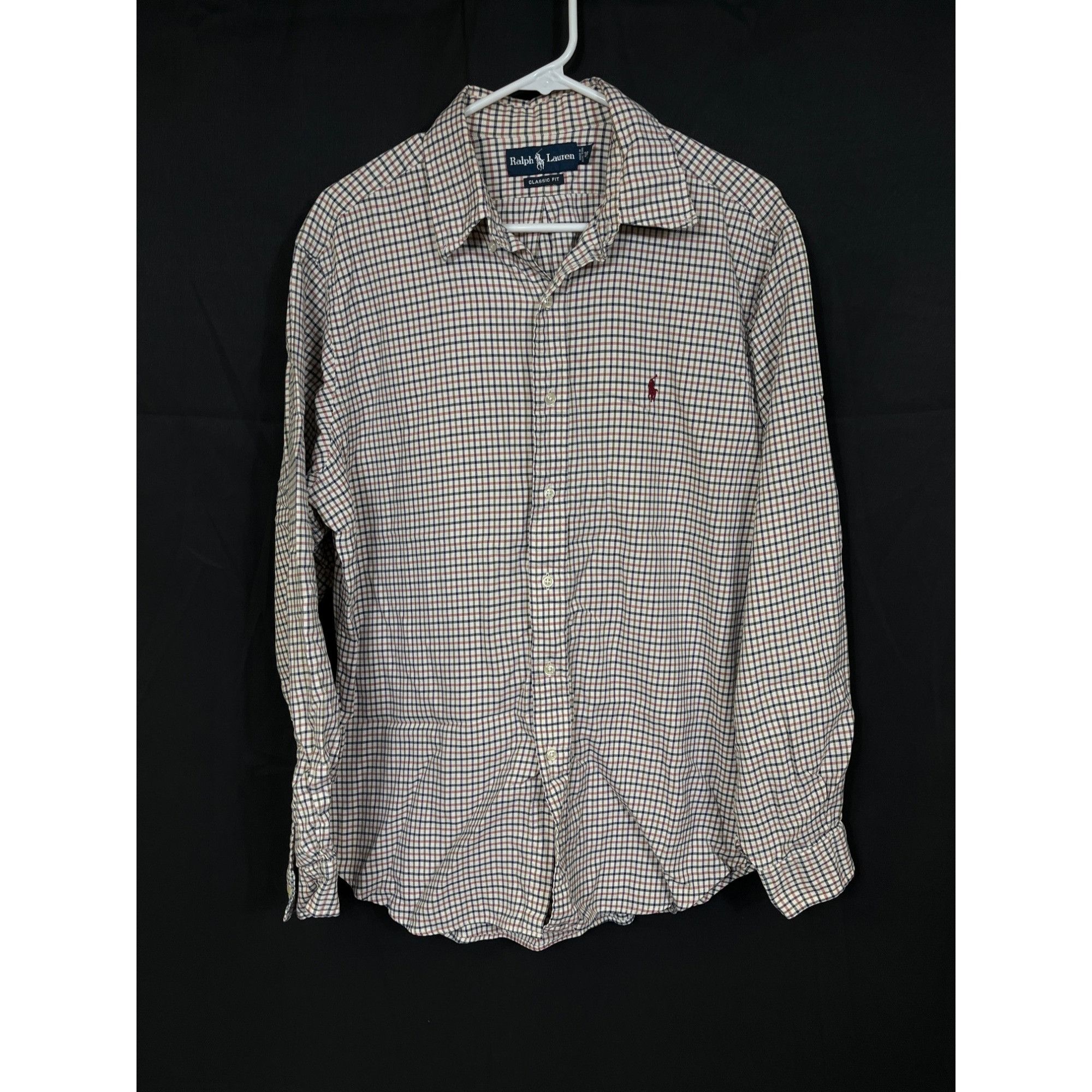 Ralph Lauren Ralph Lauren SKU 514 Mens Plaid Long Sleeve Button Up Shirt Size US L / EU 52-54 / 3 - 1 Thumbnail