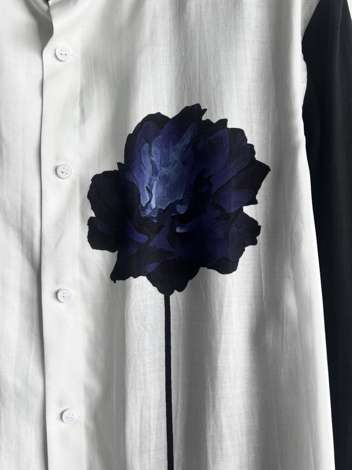 Y's for Men × Yohji Yamamoto Yohji Yamamoto Y's For Men - Cellulose One Blue Flower Shirt Size US M / EU 48-50 / 2 - 4 Thumbnail