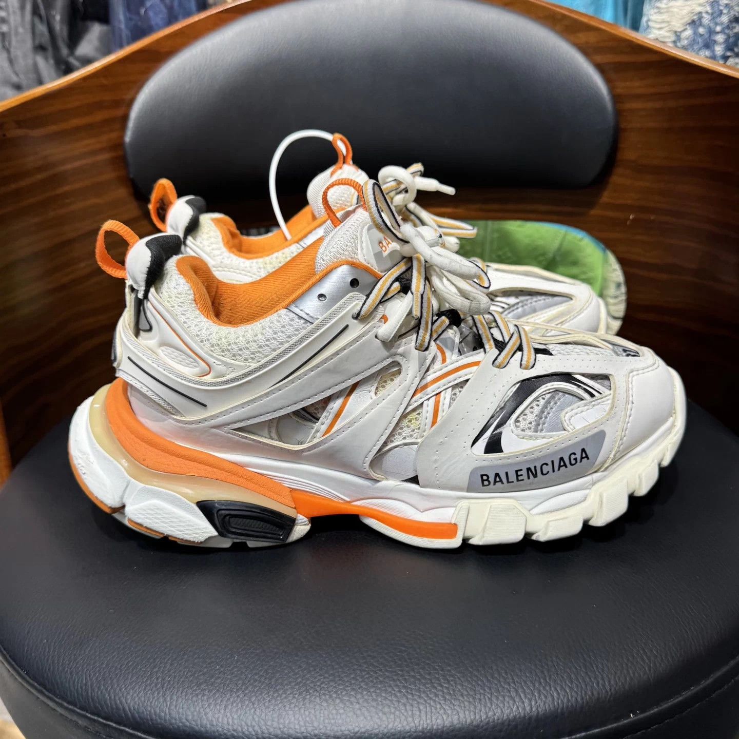 Balenciaga Balenciaga Track White Orange 37 Exc Cond Org Box Size US 6 / IT 36 - 4 Thumbnail
