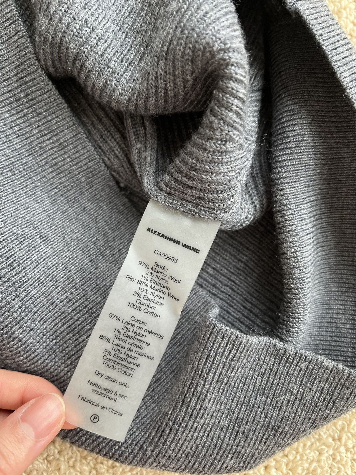 Rubbed Off-Shoulder Wool Sweater With Tank
