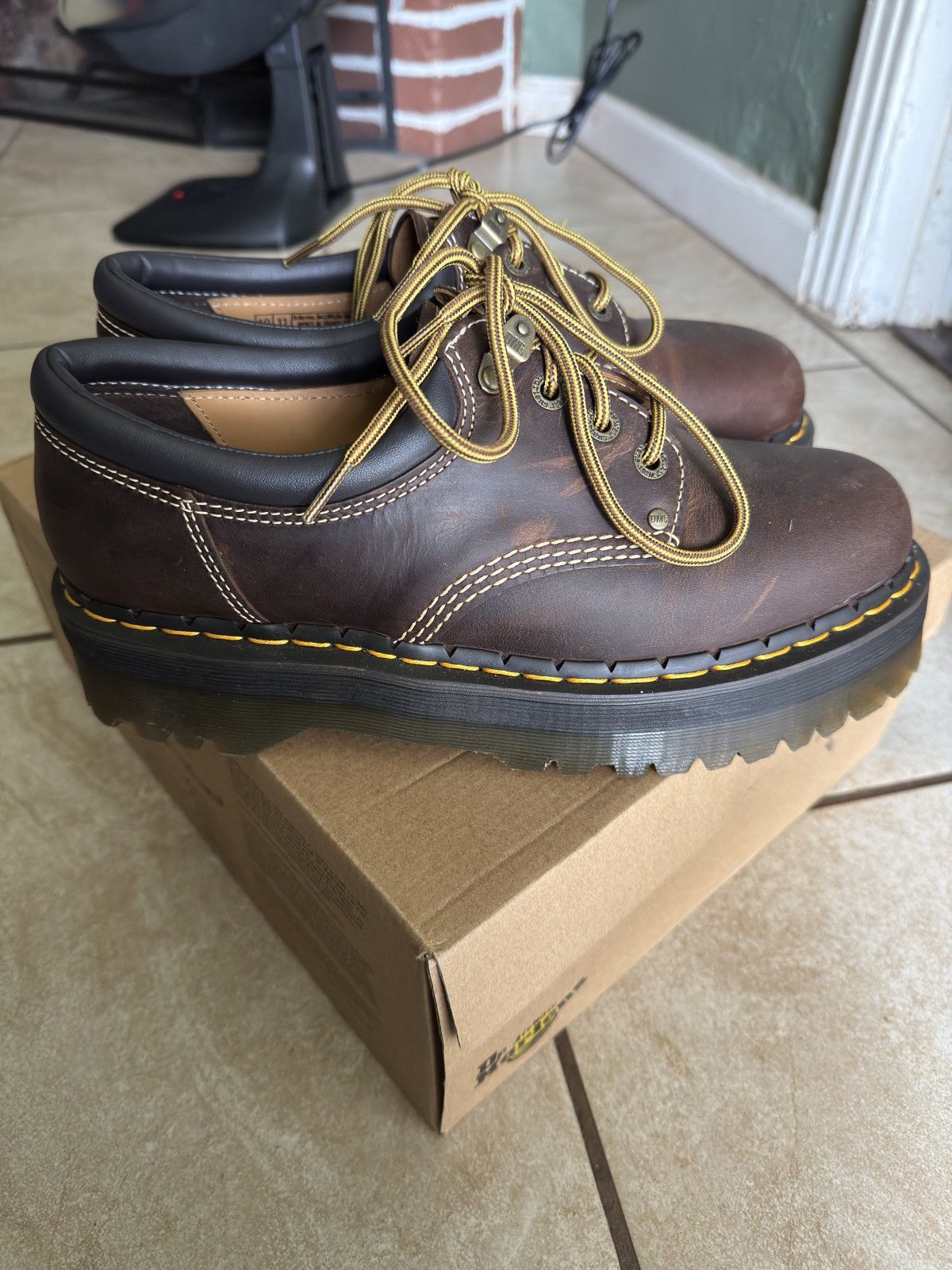 Dr. Martens Dr. Martens 8053 Leather Platform Shoes Size US 11 / EU 44 - 3 Thumbnail