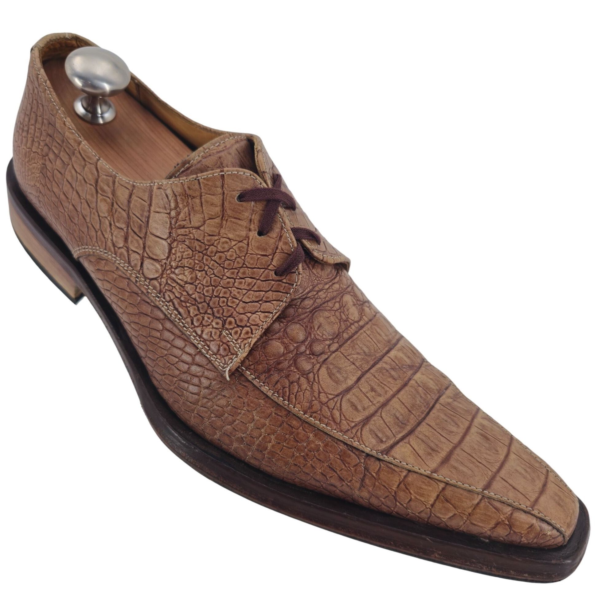 Other Vintage Italy Marcopizzi Men 8.5 Tan Brown Alligator Leather Size US 8.5 / EU 41-42 - 1 Thumbnail