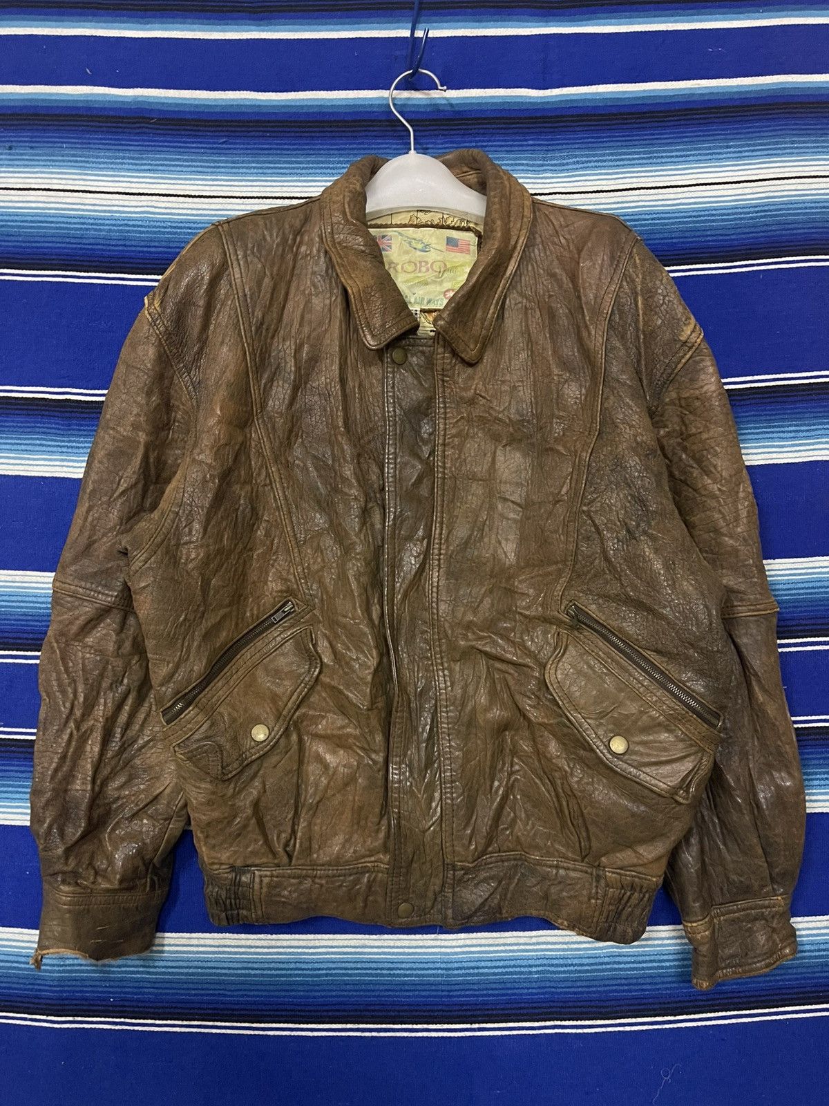 Vintage VERY RARE 🔥 Vintage RONA IMPERIAL AIR WAYS Leather Jacket Size US M / EU 48-50 / 2 - 1 Thumbnail