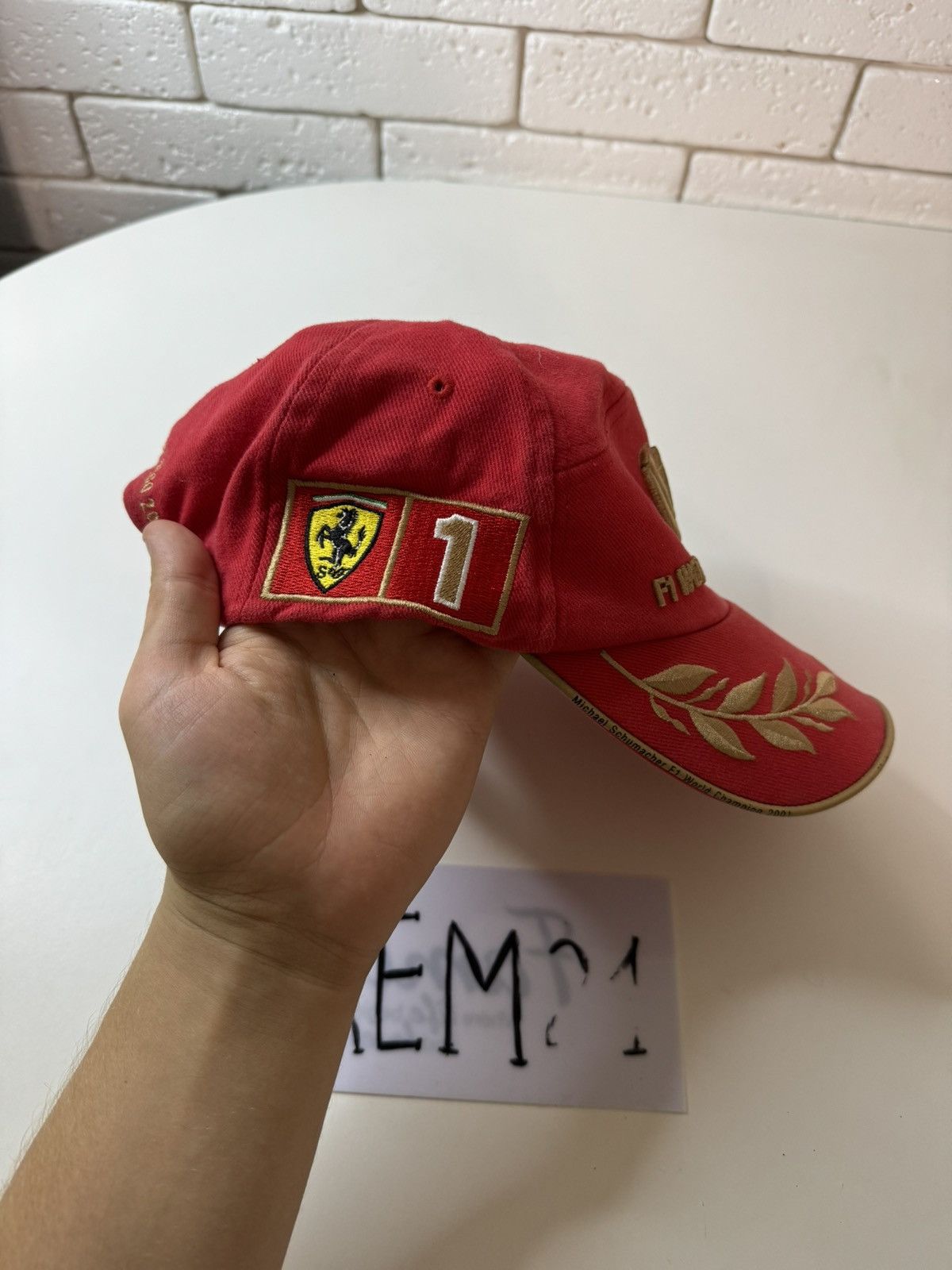 Vintage Ferrari F1 world champion 2001 vintage cap hat Size ONE SIZE - 3 Thumbnail