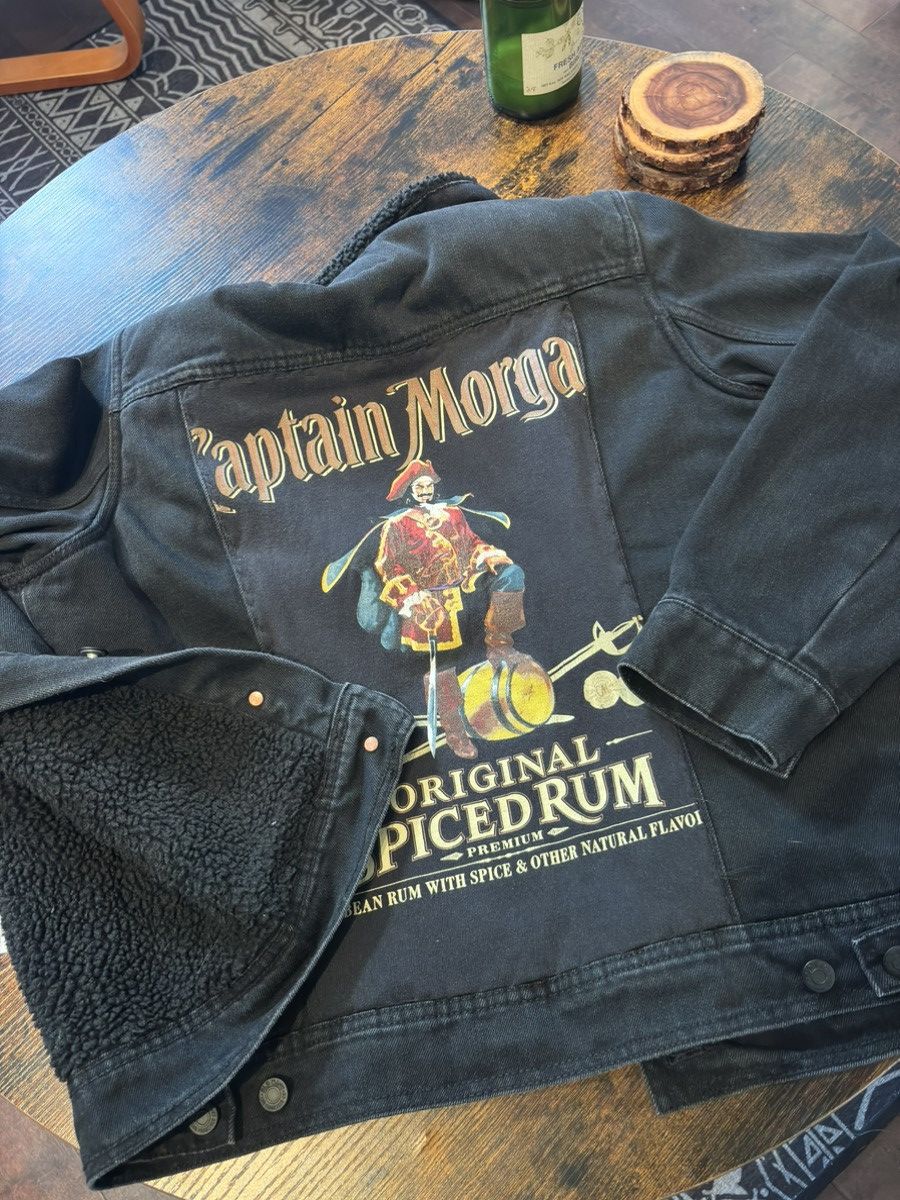Vintage Custom 1 of 1 Fleece-Lined Denim Jacket Size L / US 10 / IT 46 - 2 Thumbnail