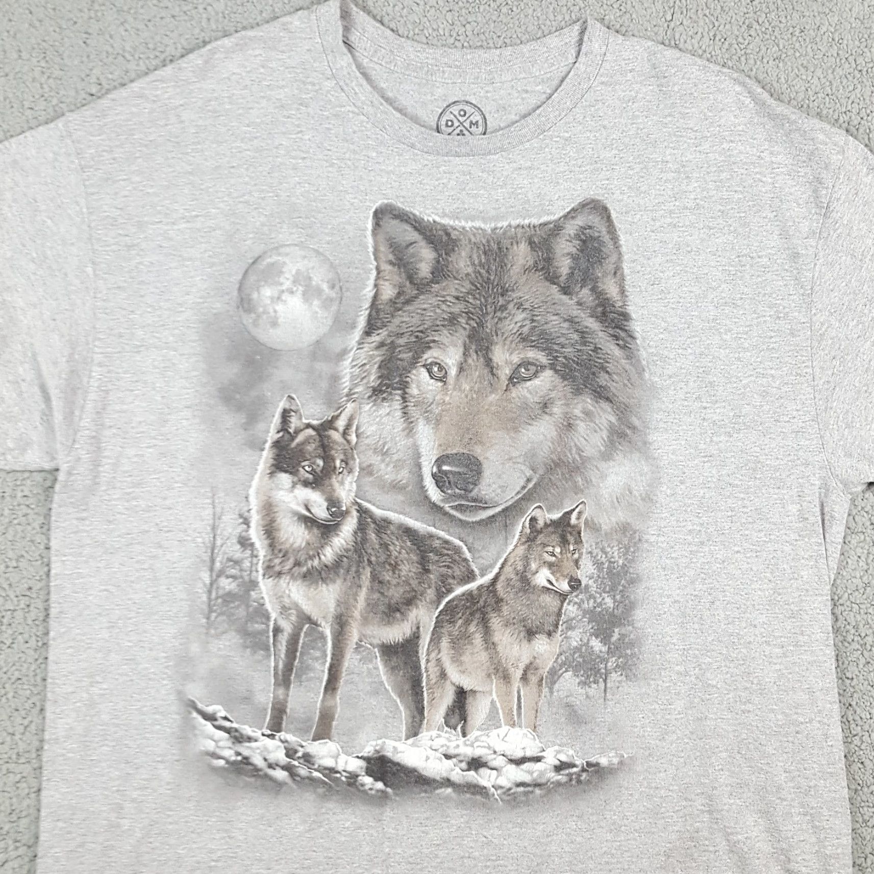 Vintage VINTAGE ODM Winter Moon Wolf T-Shirt Mens XL Gray Cotton Embroidered Logo 00s Y2K Animal Nature Dogs Retro Vintage Shirt Mens XL Gray Size US XL / EU 56 / 4 - 2 Thumbnail