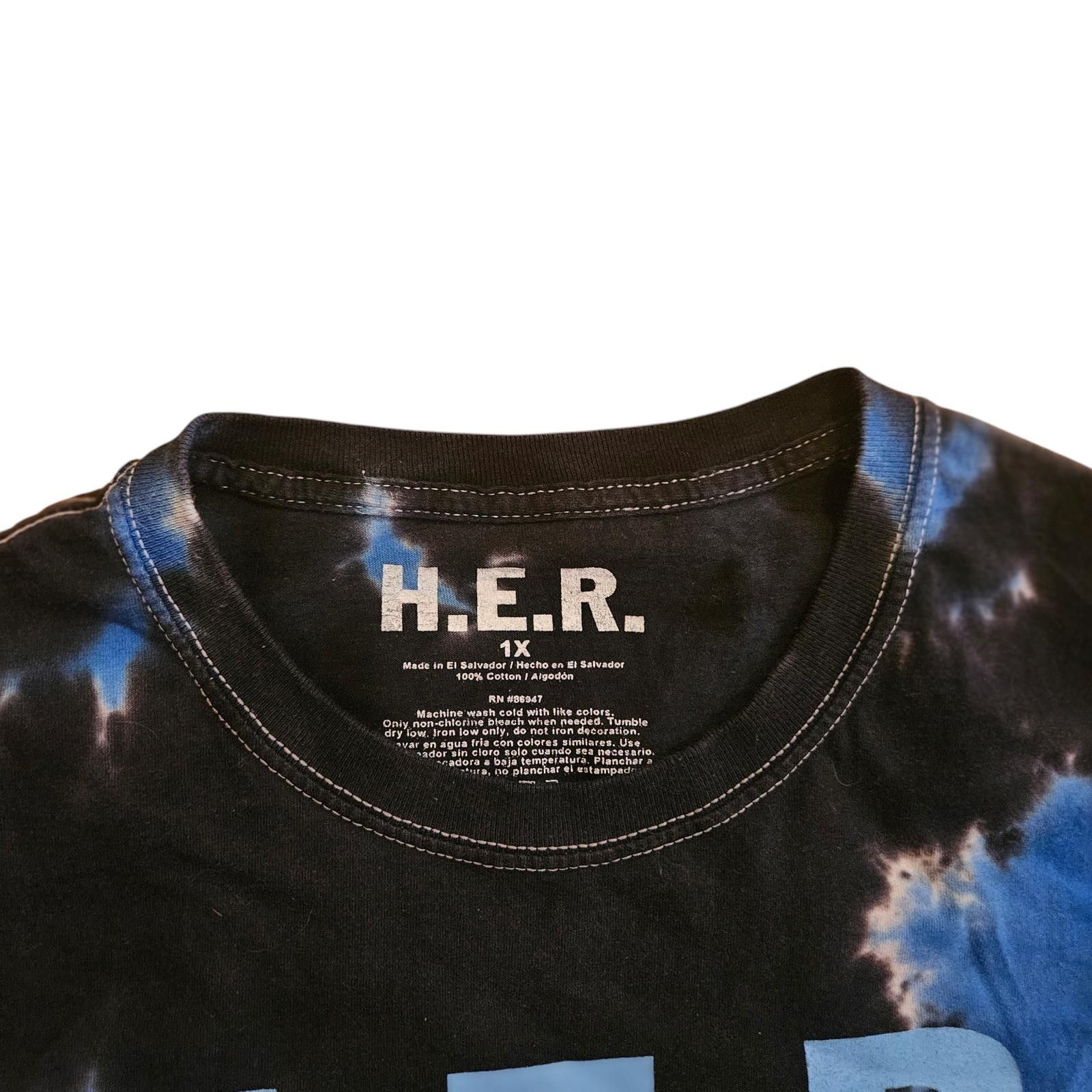 Designer H.E.R. Tie-Dye Graphic Tee - ]SZ 1X Size XXL / US 16-18 / IT 52-54 - 2 Thumbnail