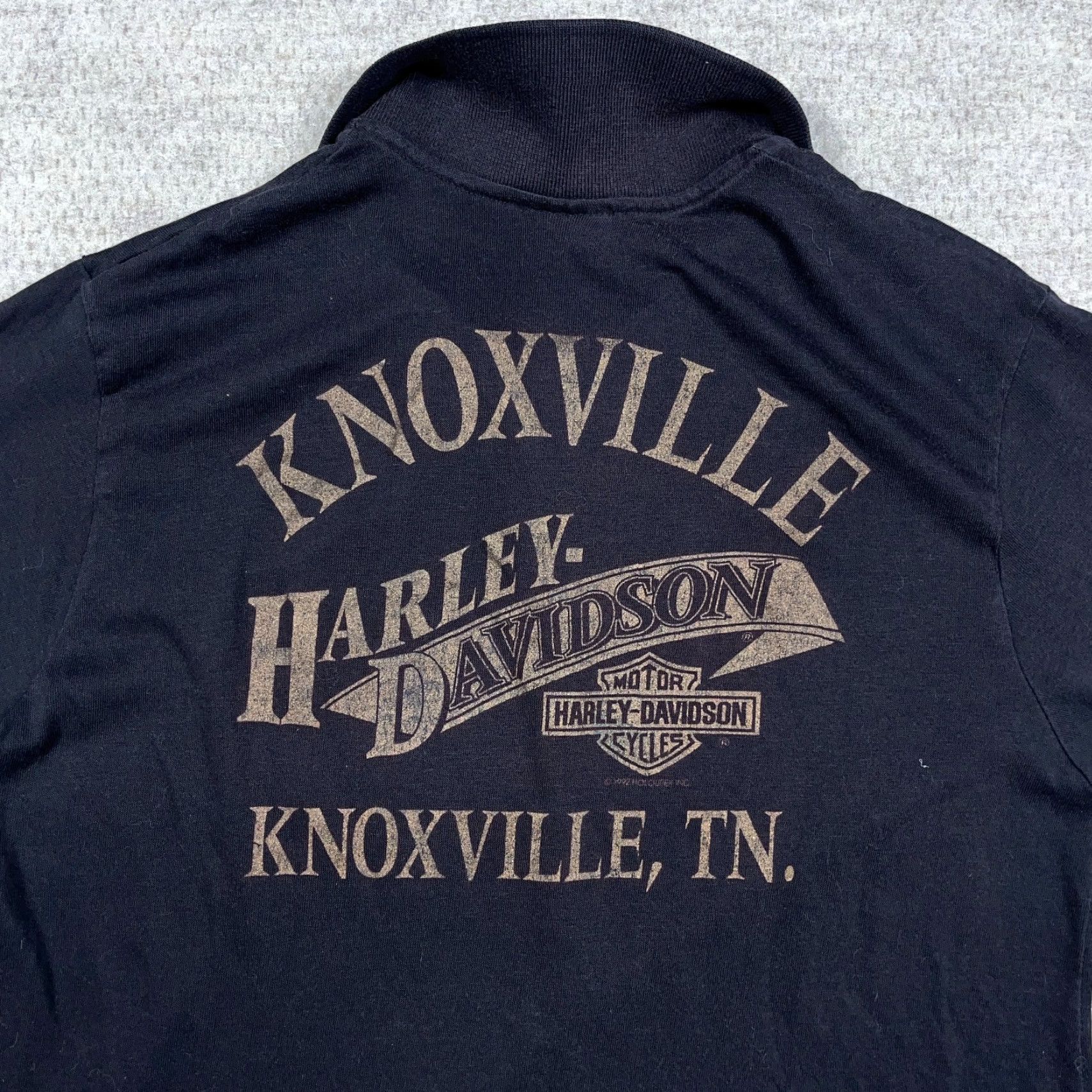 Harley Davidson VINTAGE Harley-Davidson Shirt Men L Black 1990s Knoxville TN Collar Polo Graphic Print Knit Casual, USA, Logo, 90s, 80s, Classic, Motorcycle, Retro Size US L / EU 52-54 / 3 - 4 Thumbnail