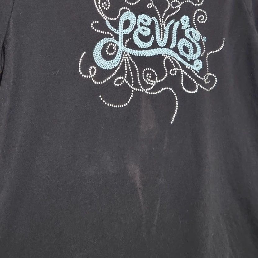 Levi's VINTAGE Levi's Thermal Waffle Long Sleeve T-Shirt 90s y2k Medium Black Womens Shirt Size M / US 6-8 / IT 42-44 - 3 Thumbnail