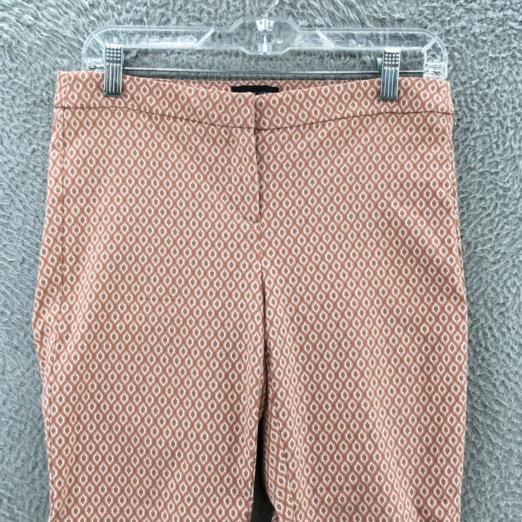 Vintage Adrienne Vittadini Slim Dress Pants Womens 6 Pink Mid Rise Zip Flat Front Size 28" / US 6 / IT 42 - 2 Thumbnail