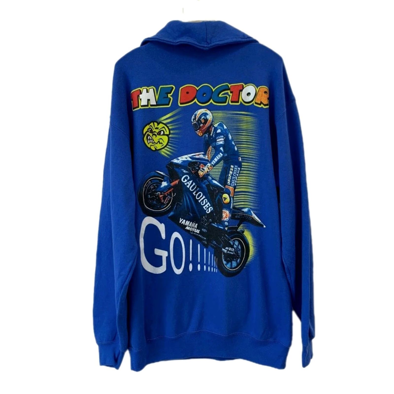 Fruit Of The Loom Vtg Valentino Rossi The Doctor VR46 Gauloises Yamaha Hoodie XL MotoGP Blue Mens Pullover Shirt Size US XL / EU 56 / 4 - 2 Thumbnail