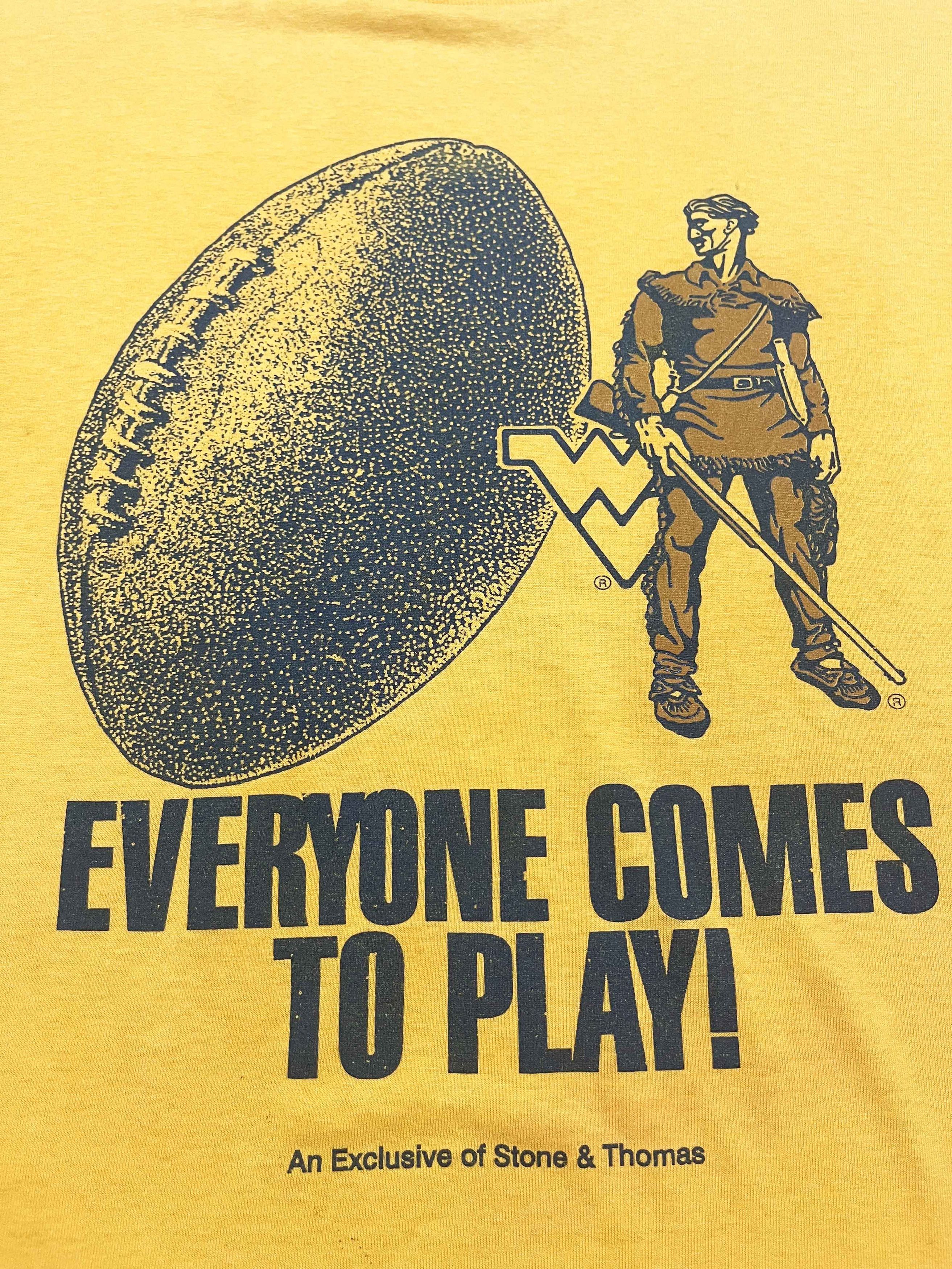 Fruit Of The Loom Vintage West Virginia Mountaineers NCAA Football T-Shirt Size US XL / EU 56 / 4 - 2 Thumbnail