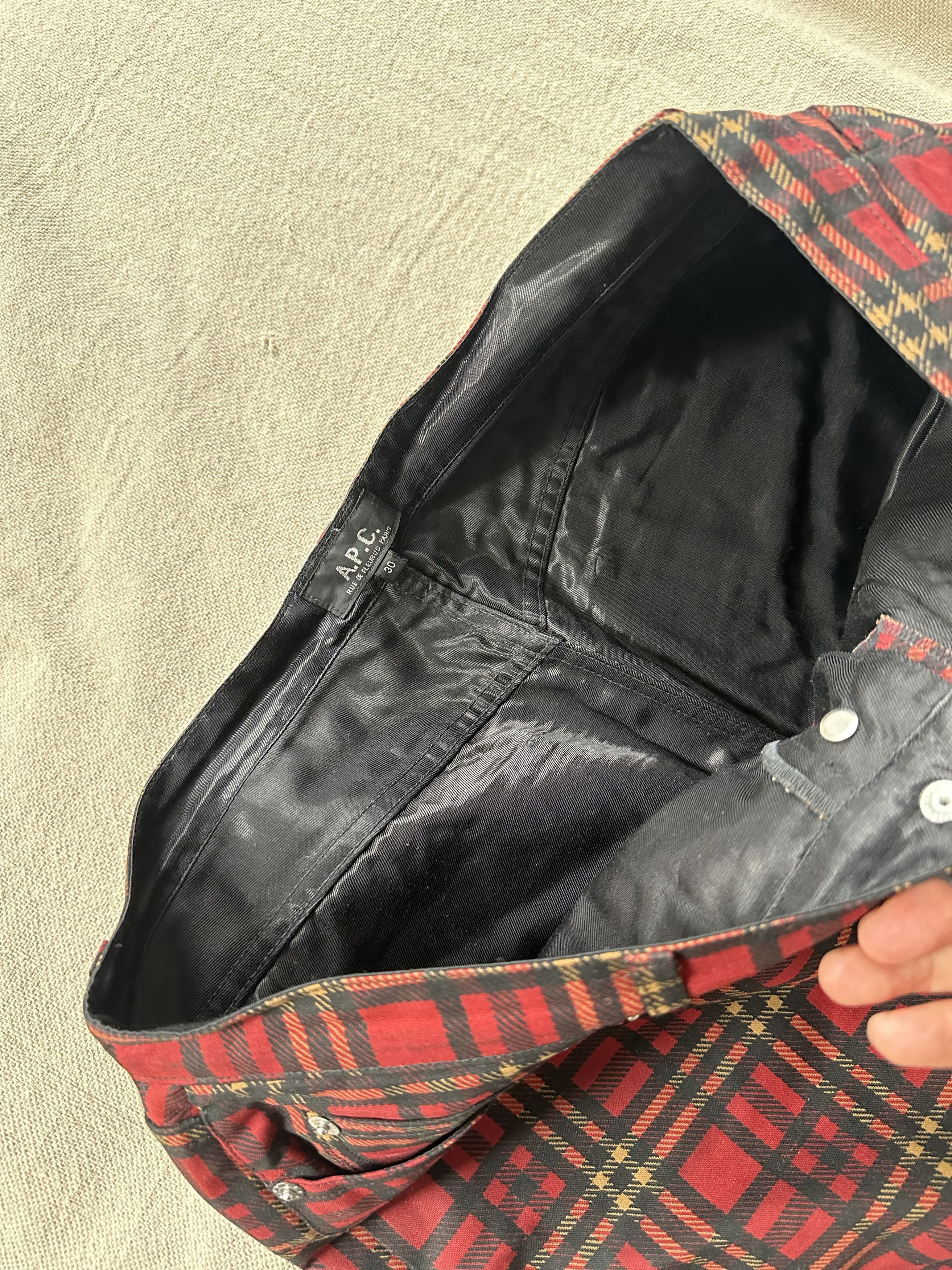 A.P.C. A.P.C Red British Checkered Pattern with Soft Inner Lining Size US 30 / EU 46 - 5 Thumbnail