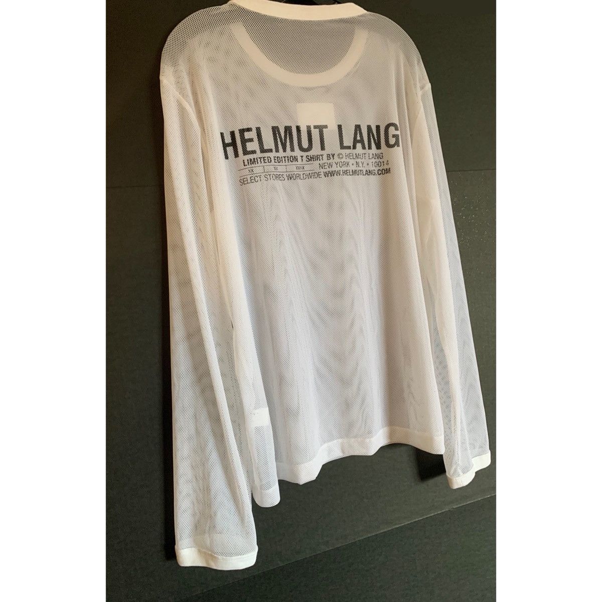 Helmut Lang HELMUT LANG WHITE LOGO MESH TOP Size US L / EU 52-54 / 3 - 6 Thumbnail