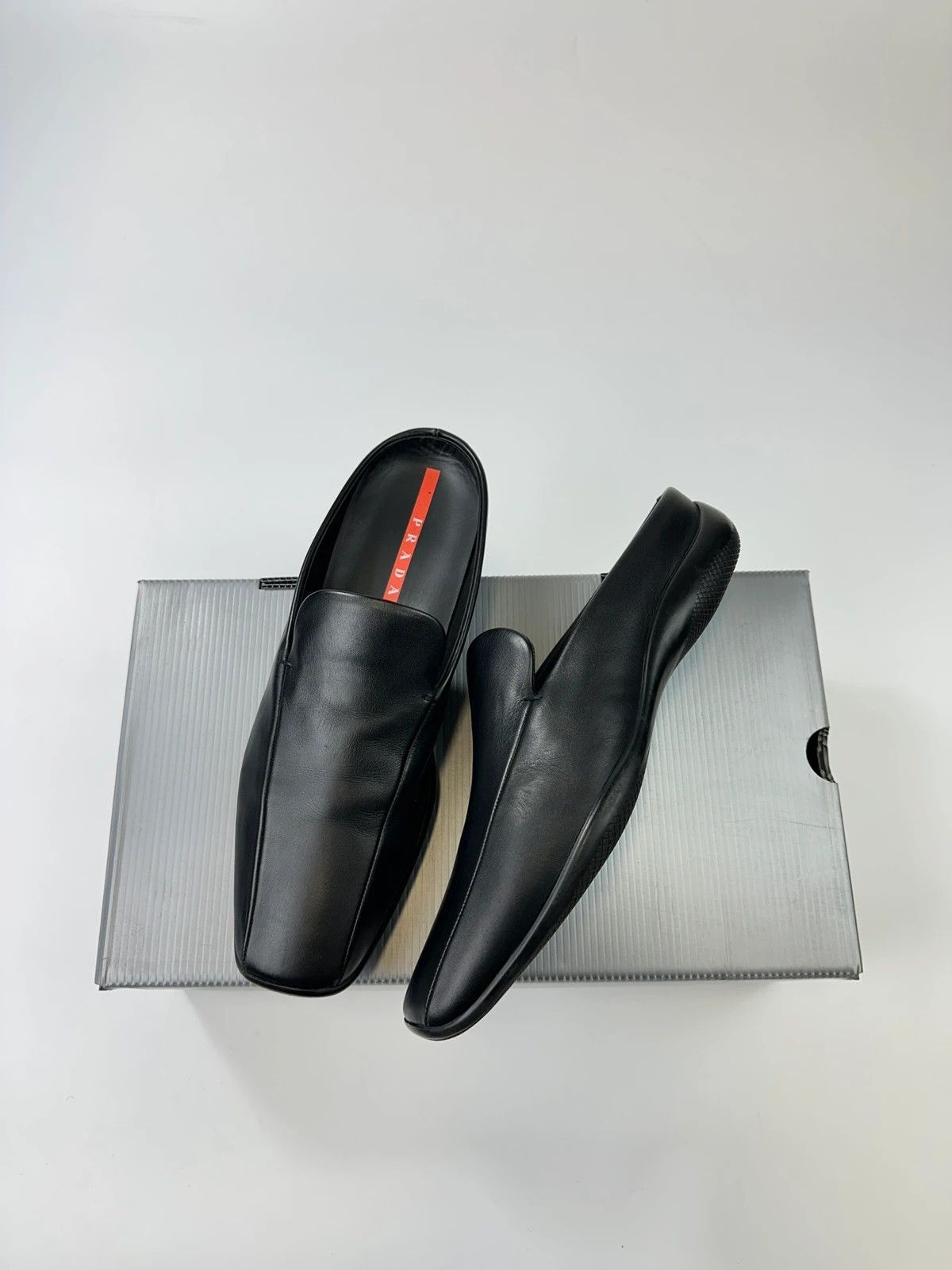 Prada Prada Sport 00’s Black CalfSkin Leather Flat Mules Shoes Size US 10 / EU 43 - 1 Thumbnail