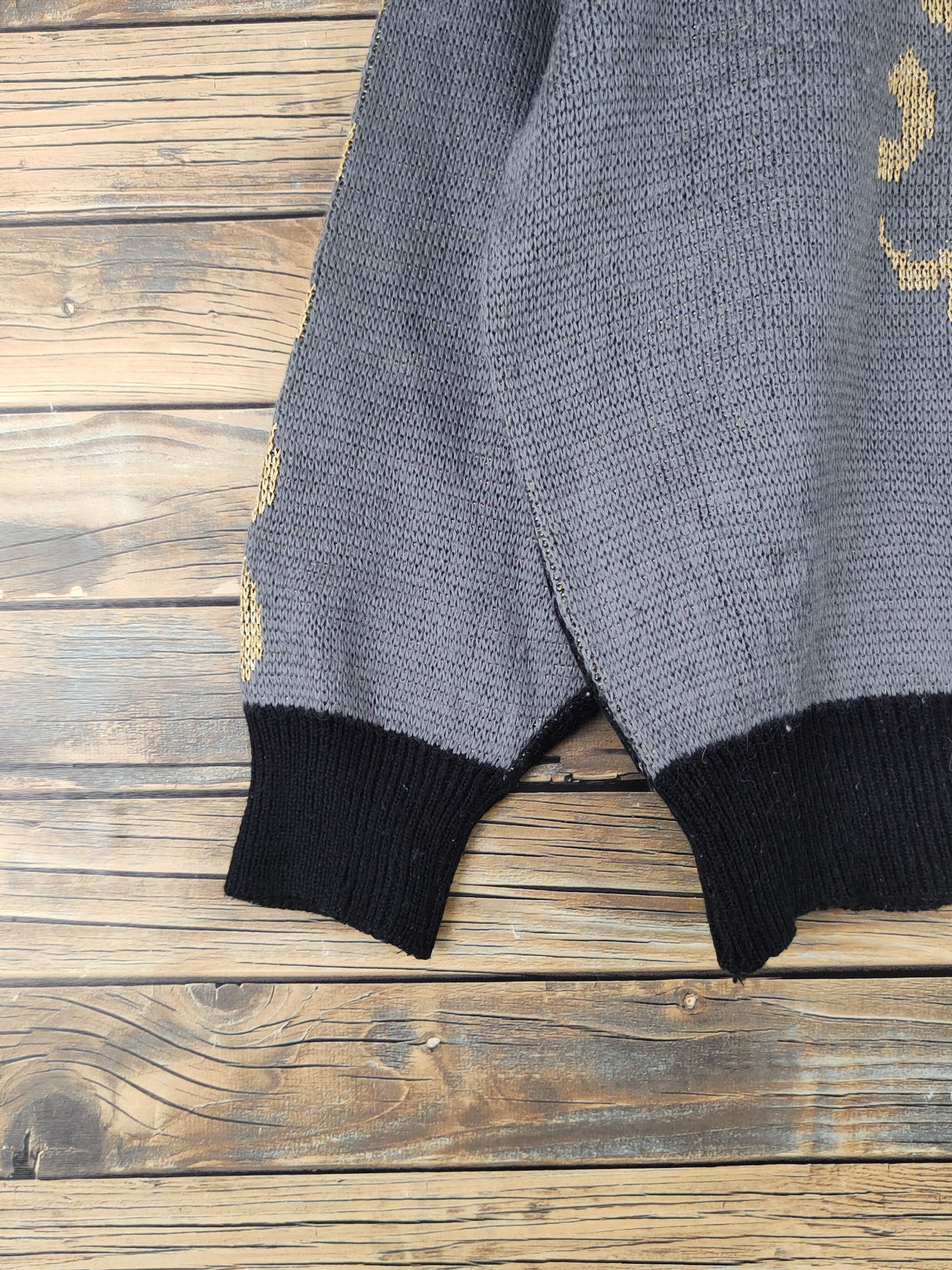 Vintage Japanese Brand Black Gray Knitwear Cardigan #W1818 Size US S / EU 44-46 / 1 - 4 Thumbnail