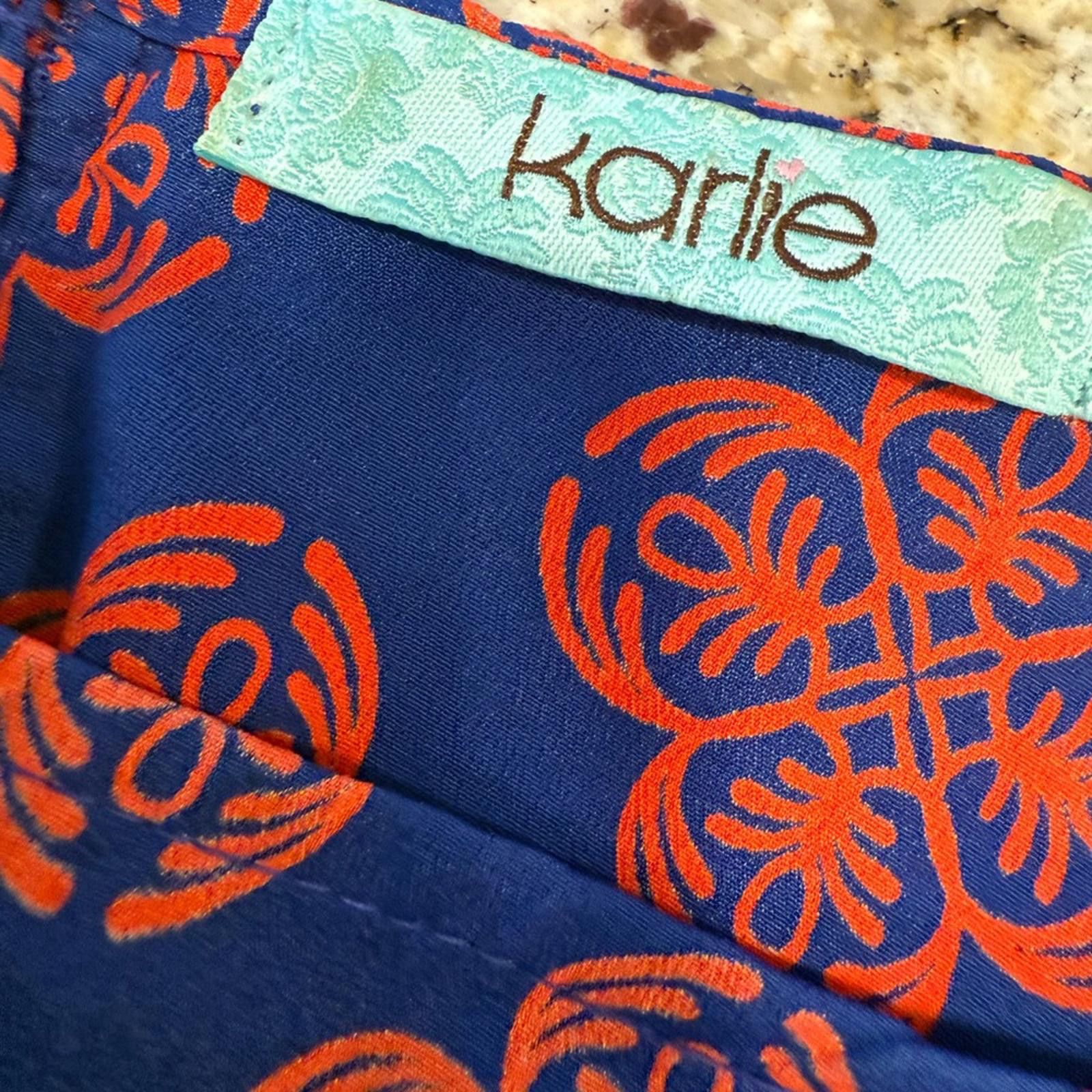 Other Karlie midi sheath dress vibrant blue & pinkish orange SZ LG Size L / US 10 / IT 46 - 6 Thumbnail