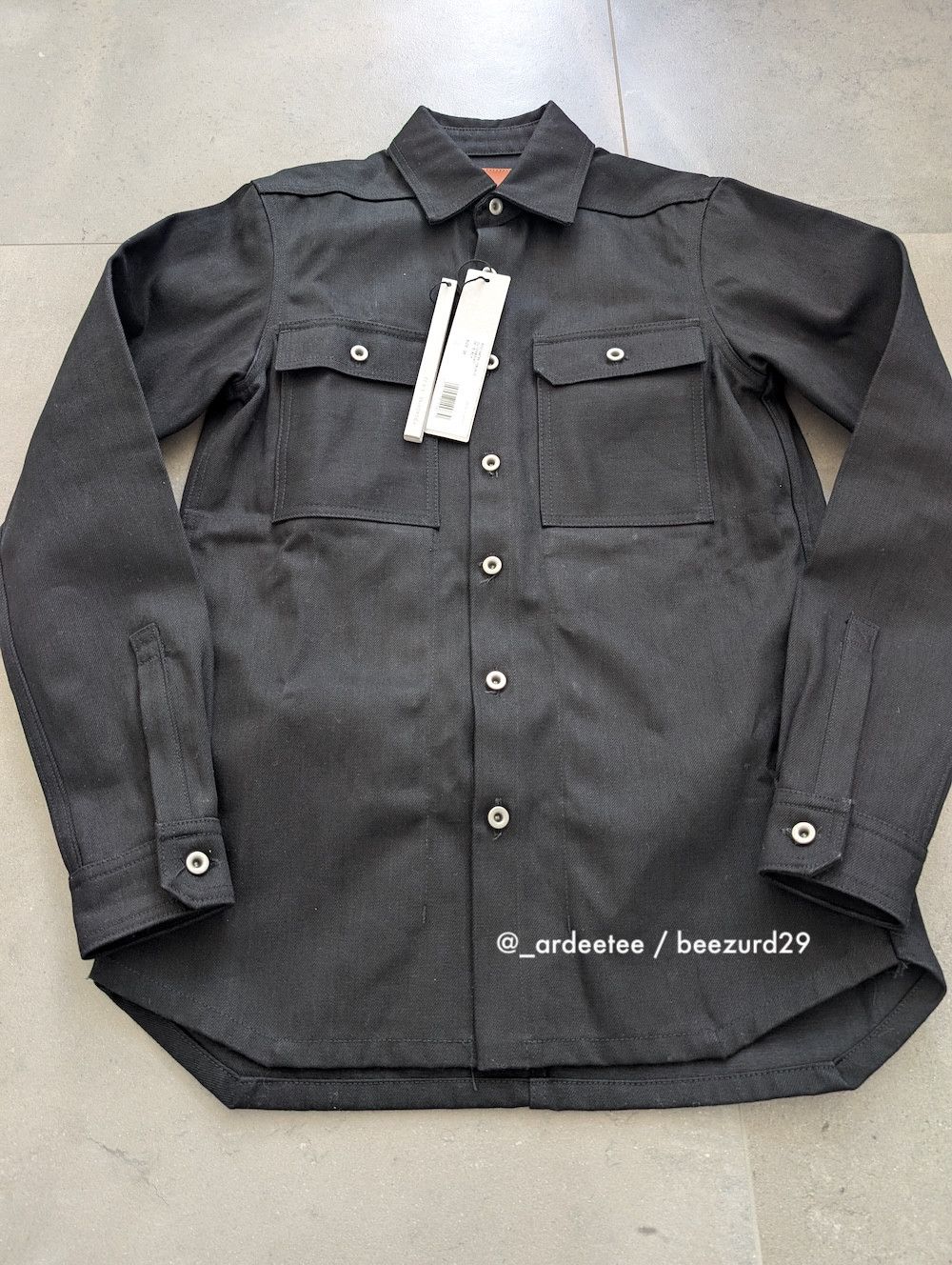 Rick Owens Drkshdw *NEW* LIMITED JAPANESE SELVEDGE DENIM OUTERSHIRT Size US S / EU 44-46 / 1 - 2 Thumbnail