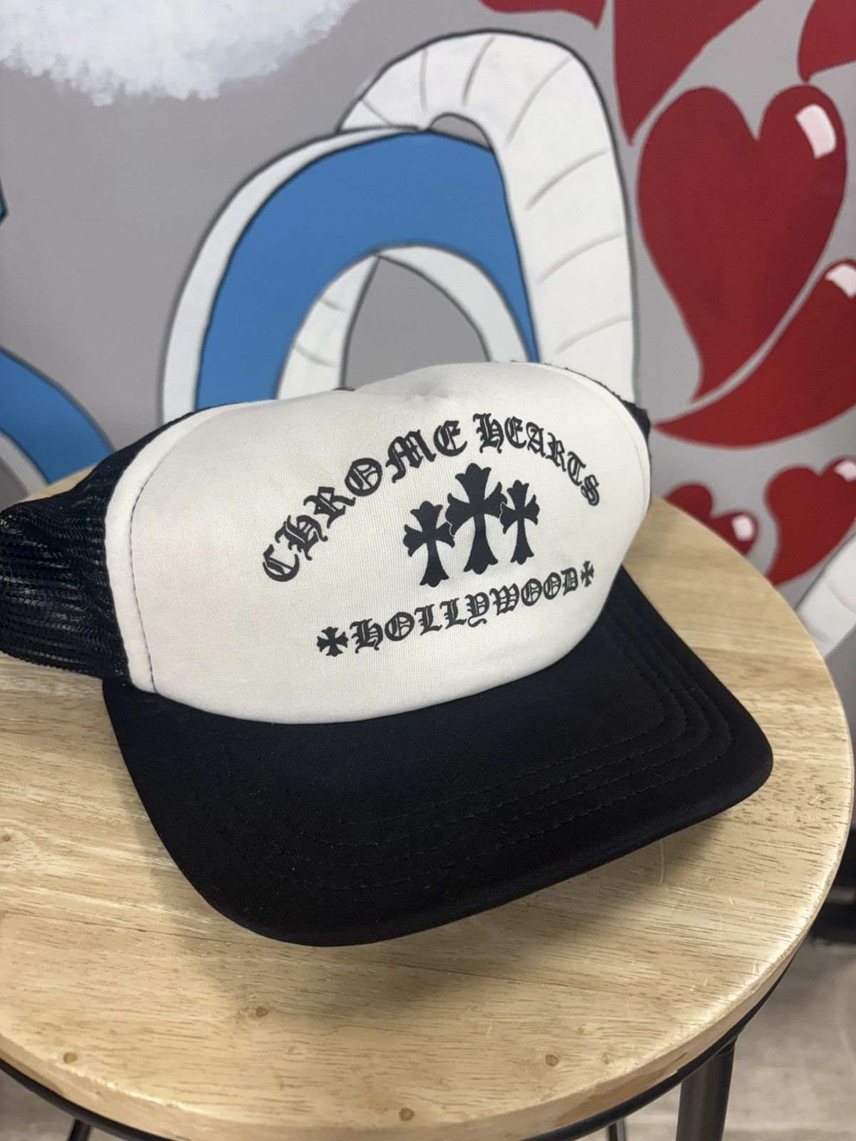 Chrome Hearts Chrome Hearts Triple Cross Hat Hollywood White Size ONE SIZE - 1 Thumbnail