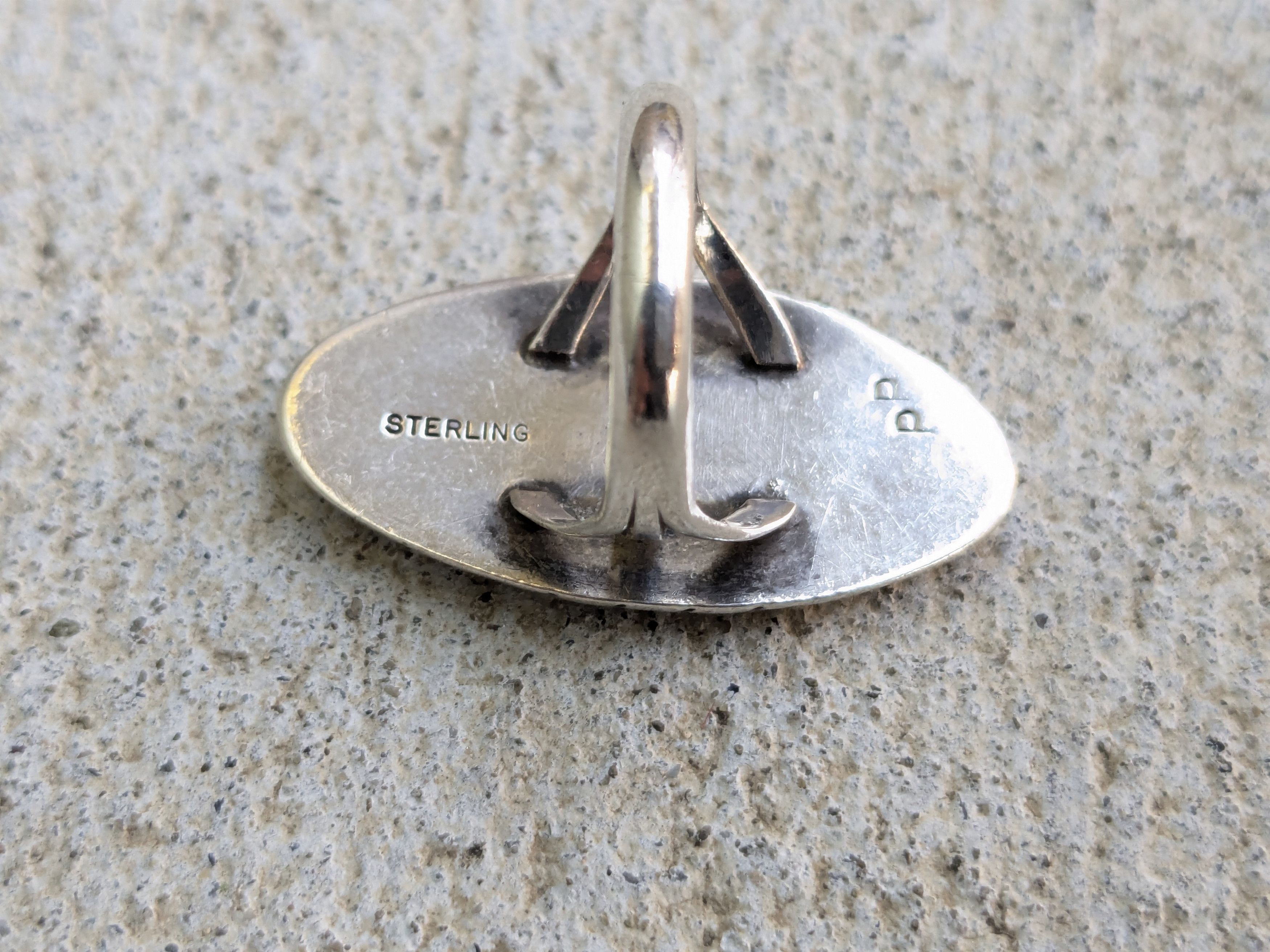 Jewelry × Vintage Vintage Patricia Platero Sterling Silver Ring Mother Pearl Size ONE SIZE - 6 Thumbnail