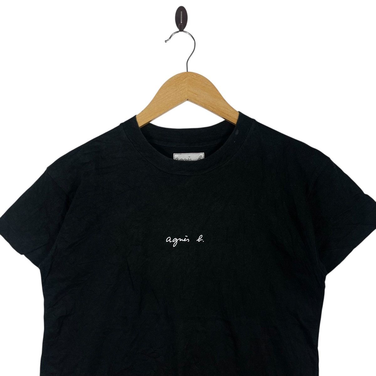 agnes b. agnès b. Script Logo Tee Made in Japan Minimal Paris Classic Size S / US 4 / IT 40 - 2 Thumbnail