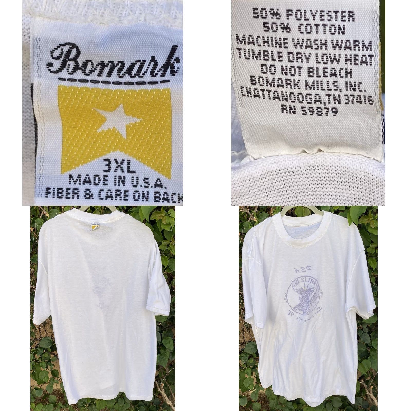 Vintage VINTAGE Bomark Sacramento '92 I.B.P.O.E. of W Elk Graphic T Shirt 3XL White Mens 1990s 90s Vintage Animals Nature Elk graphic print Size US XXL / EU 58 / 5 - 9 Thumbnail