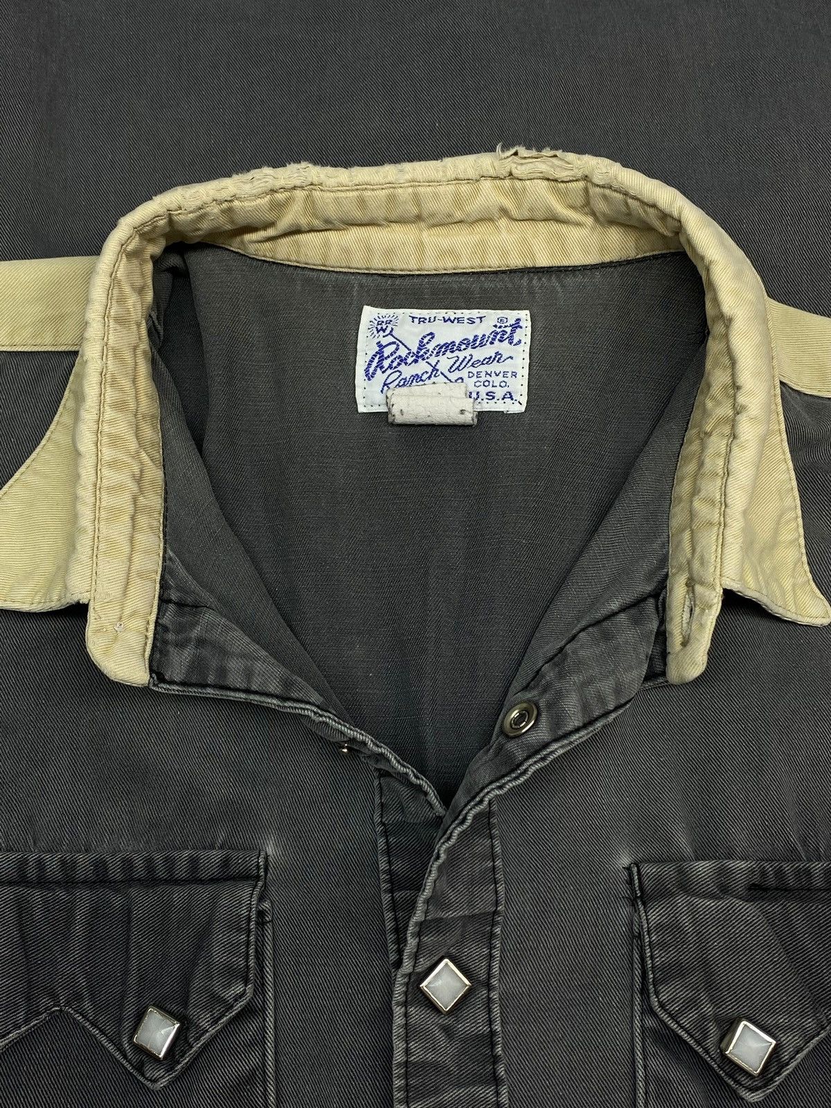 Rockmount Ranch Wear Vintage Rockmount Ranch Wear Snap Button Distressed Shirt Size US M / EU 48-50 / 2 - 12 Thumbnail