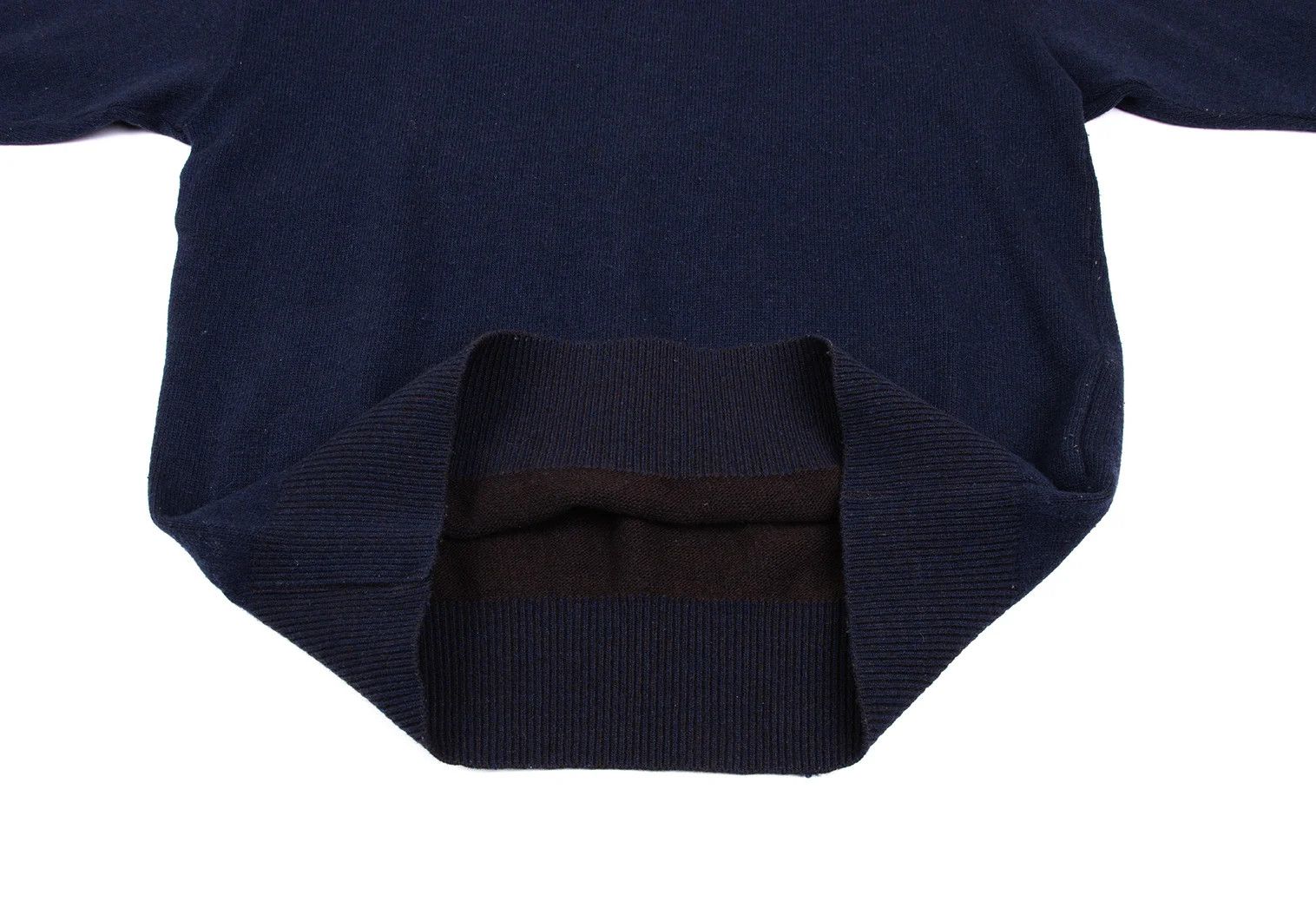 Comme des Garcons Homme Plus Wool Nylon Knitted Sweater in Navy, Size M Size US M / EU 48-50 / 2 - 6 Thumbnail