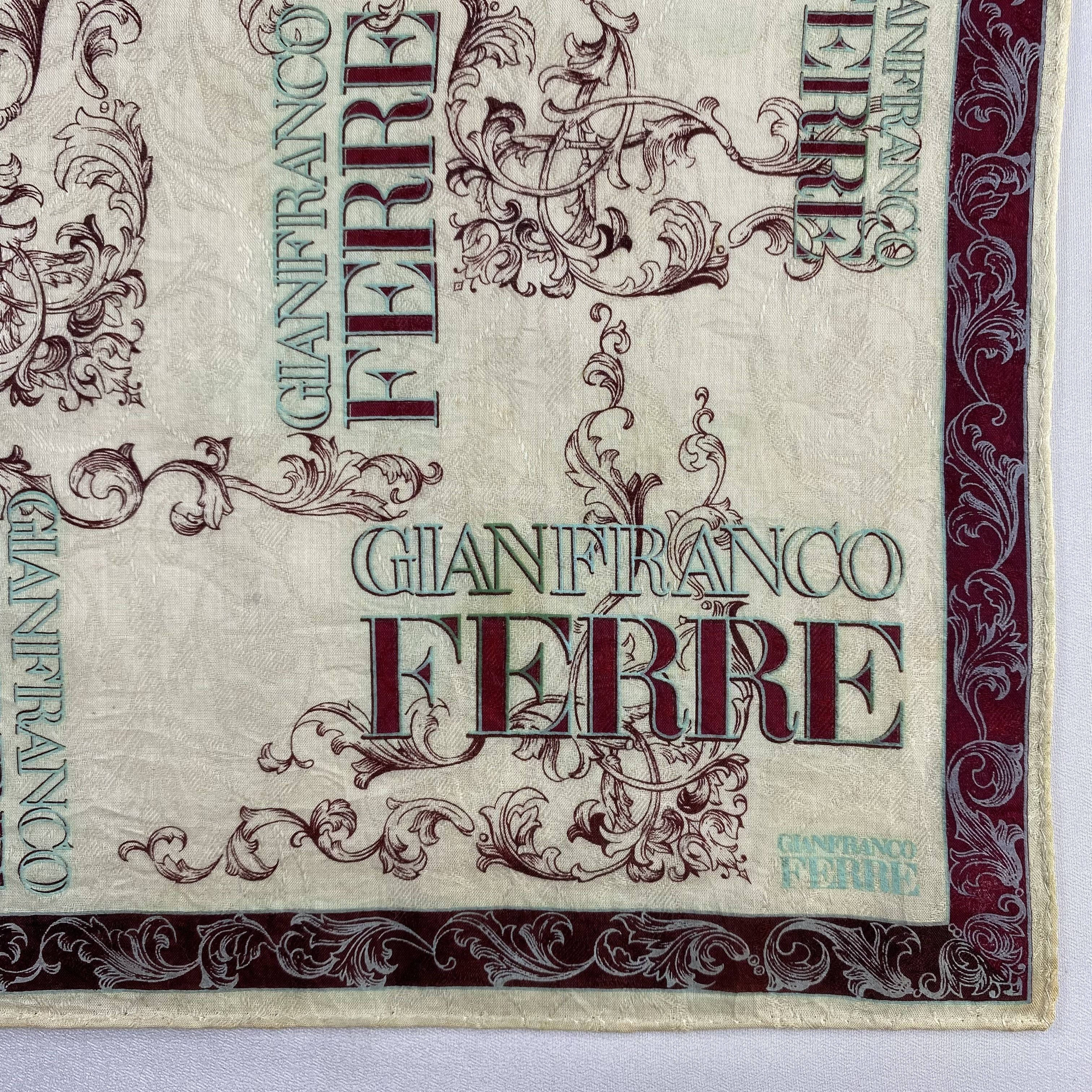 Gianfranco Ferre × Vintage Gianfranco Ferre Handkerchief / Neckerchief / Bandana-P1499 Size ONE SIZE - 3 Thumbnail